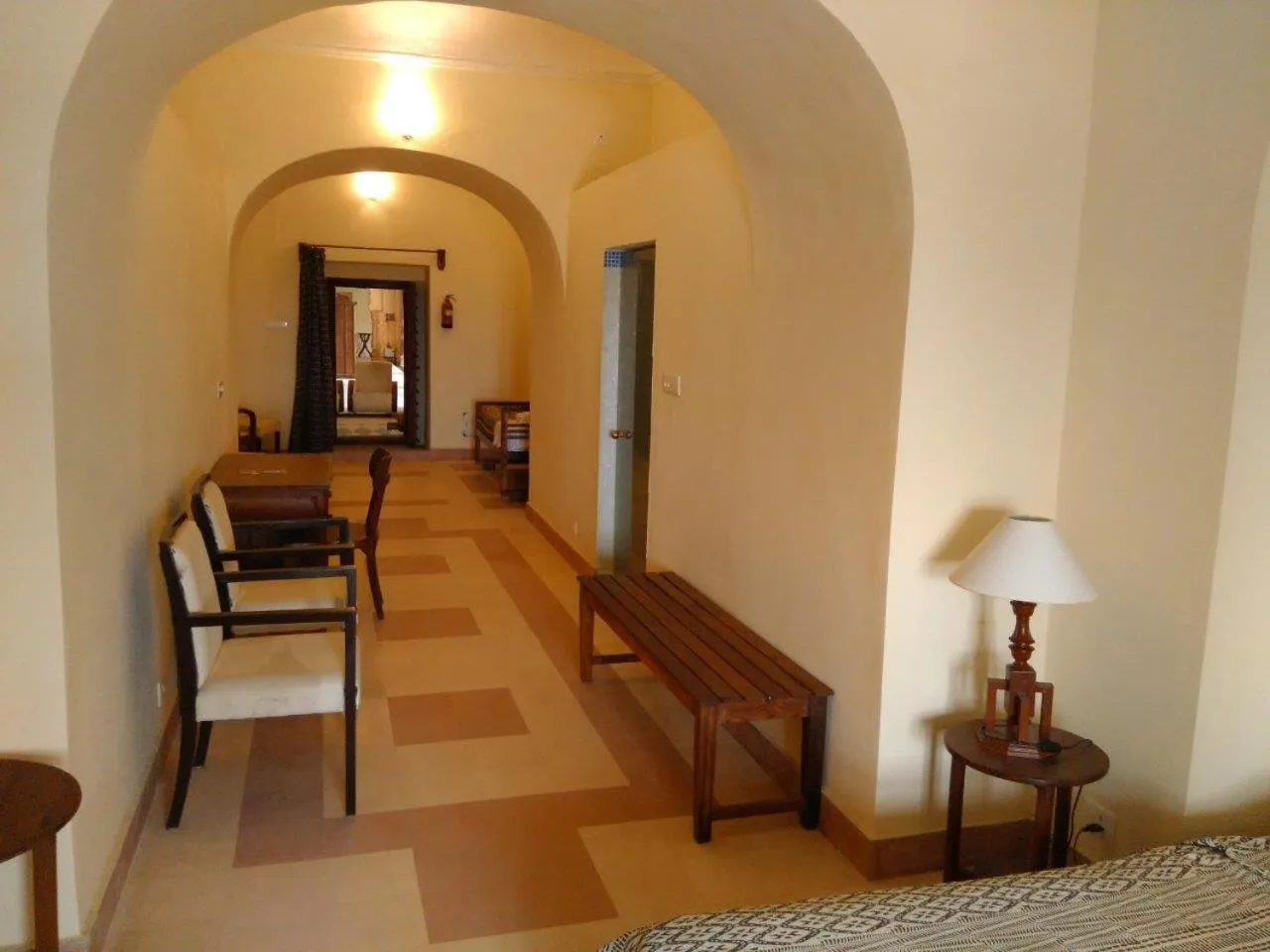Seating area in Neemrana's - Tijara Fort Palace