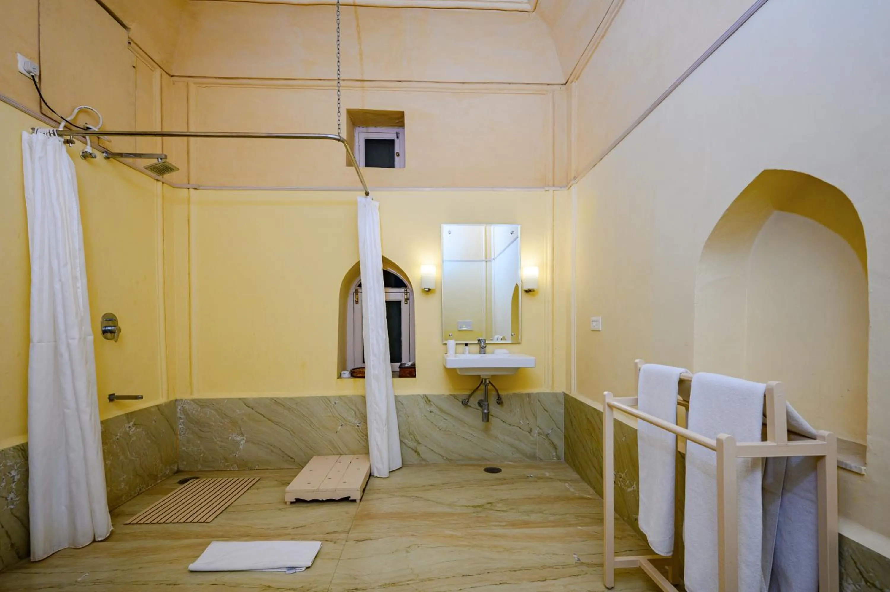 Bathroom in Neemrana's - Tijara Fort Palace