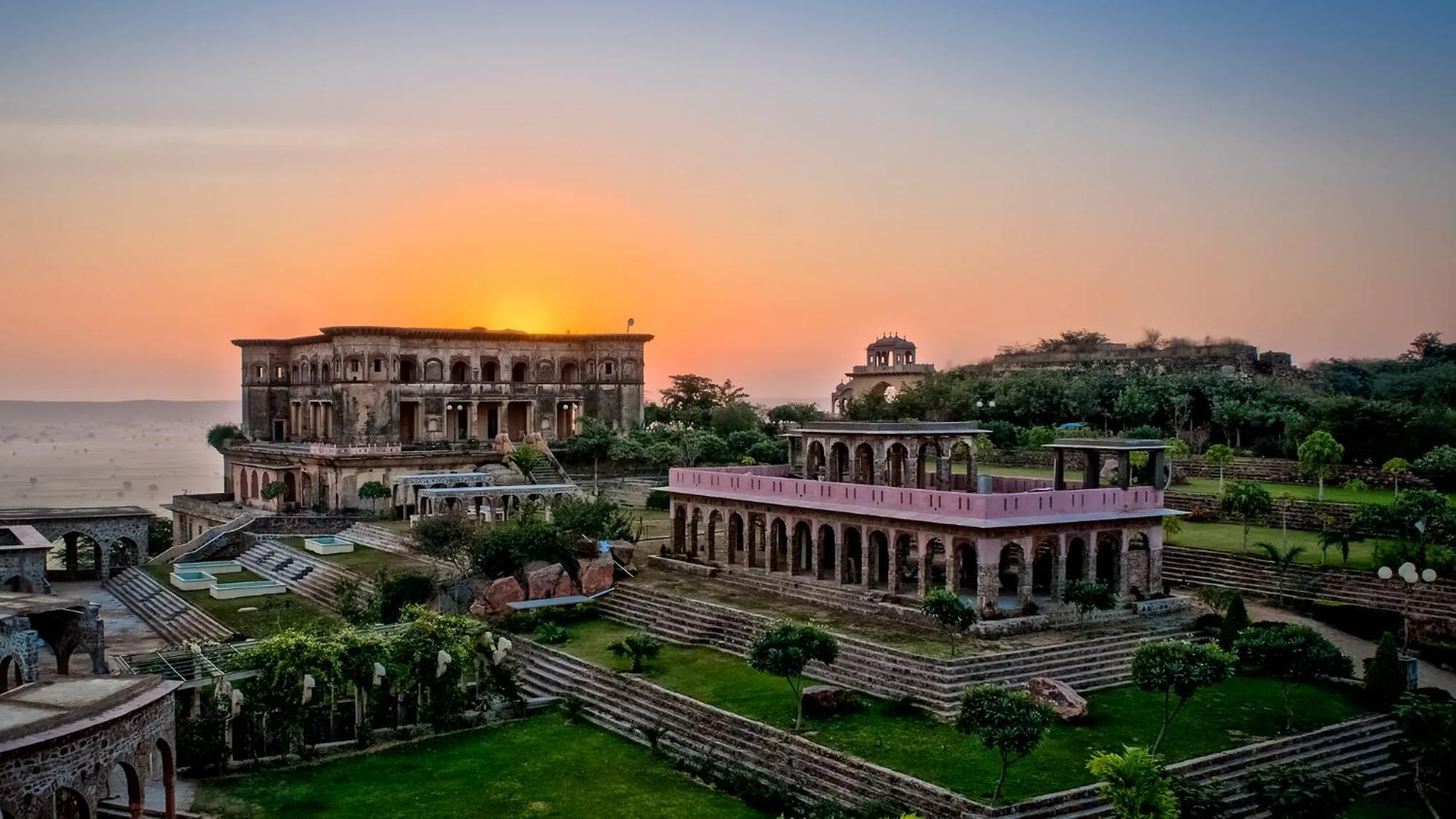 Bird's eye view in Neemrana's - Tijara Fort Palace