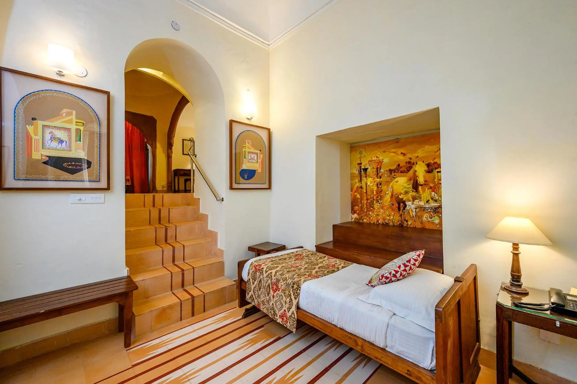 Bed in Neemrana's - Tijara Fort Palace