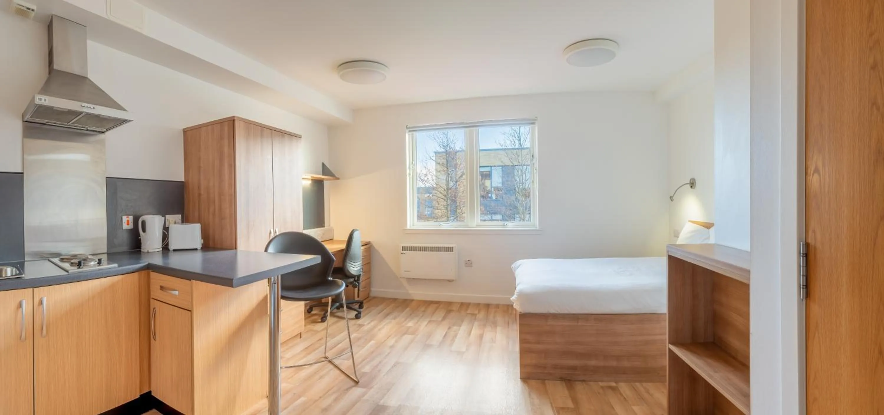 Photo of the whole room, Bed in UHI Inverness - Campus Accommodation