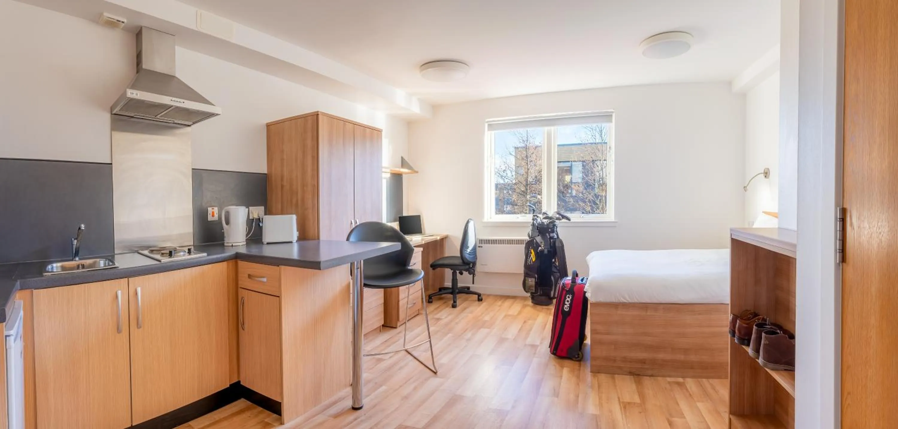 Photo of the whole room, Bed in UHI Inverness - Campus Accommodation