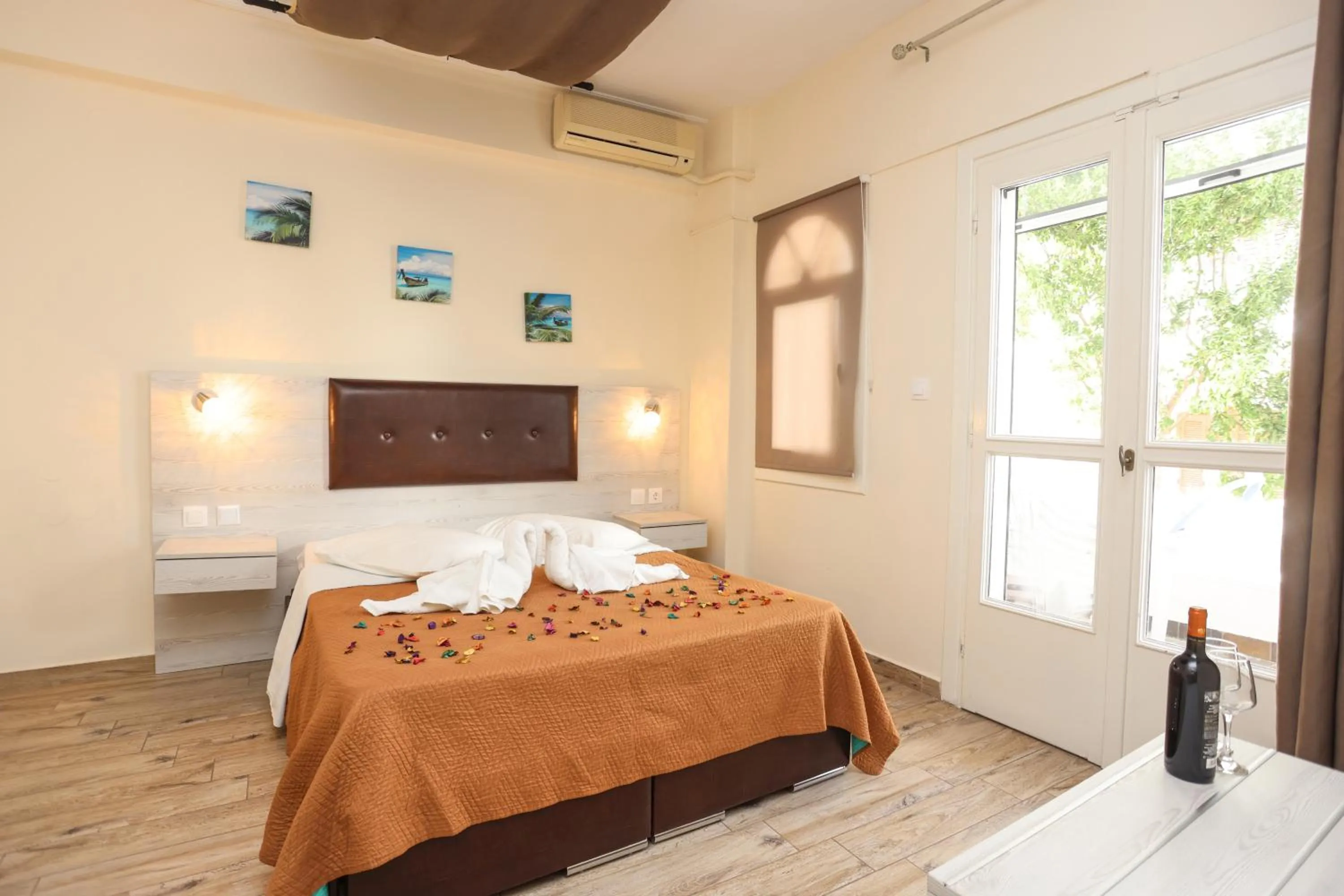 Bed in Summer Beach Hotel