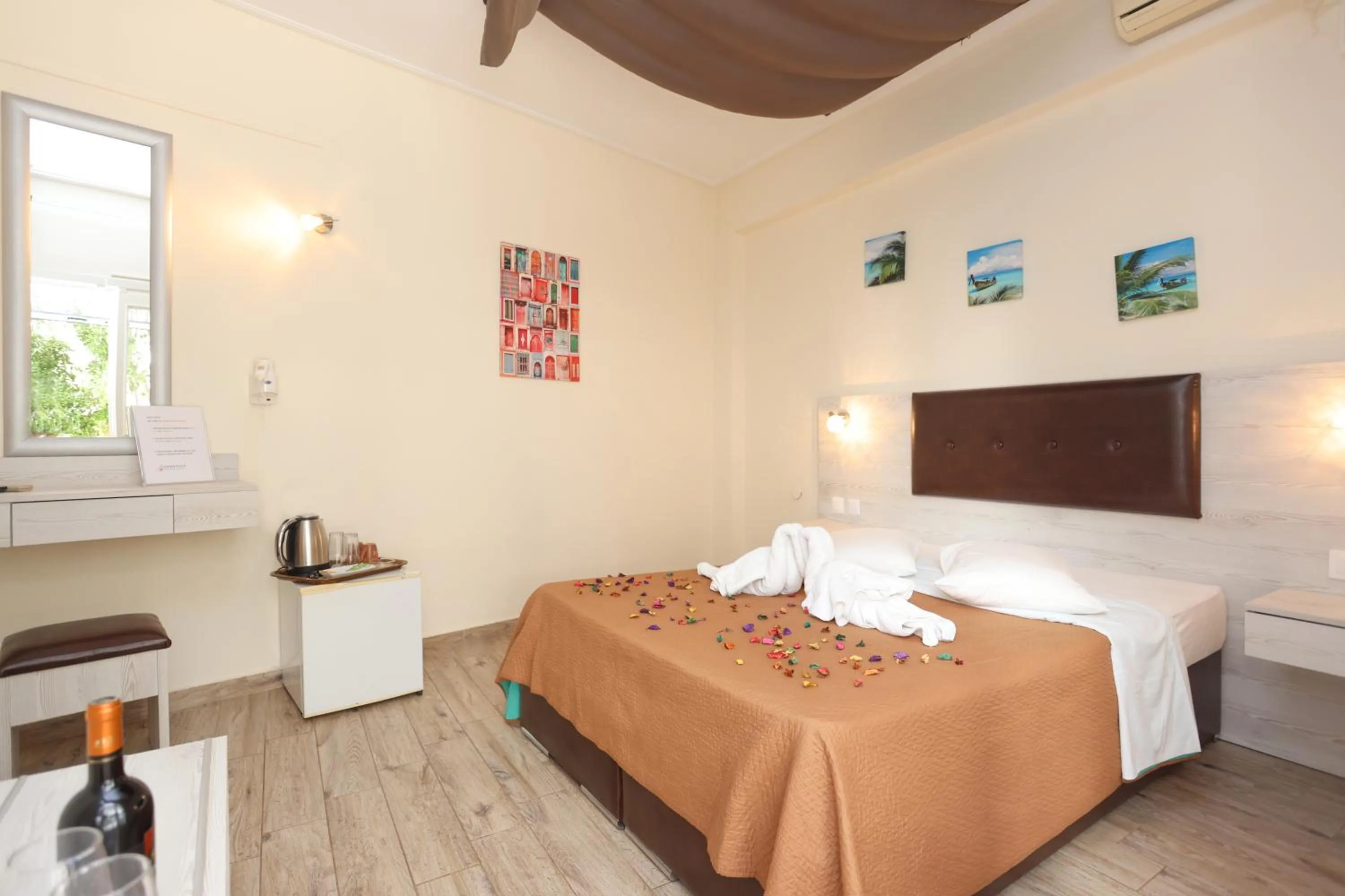 Bed in Summer Beach Hotel