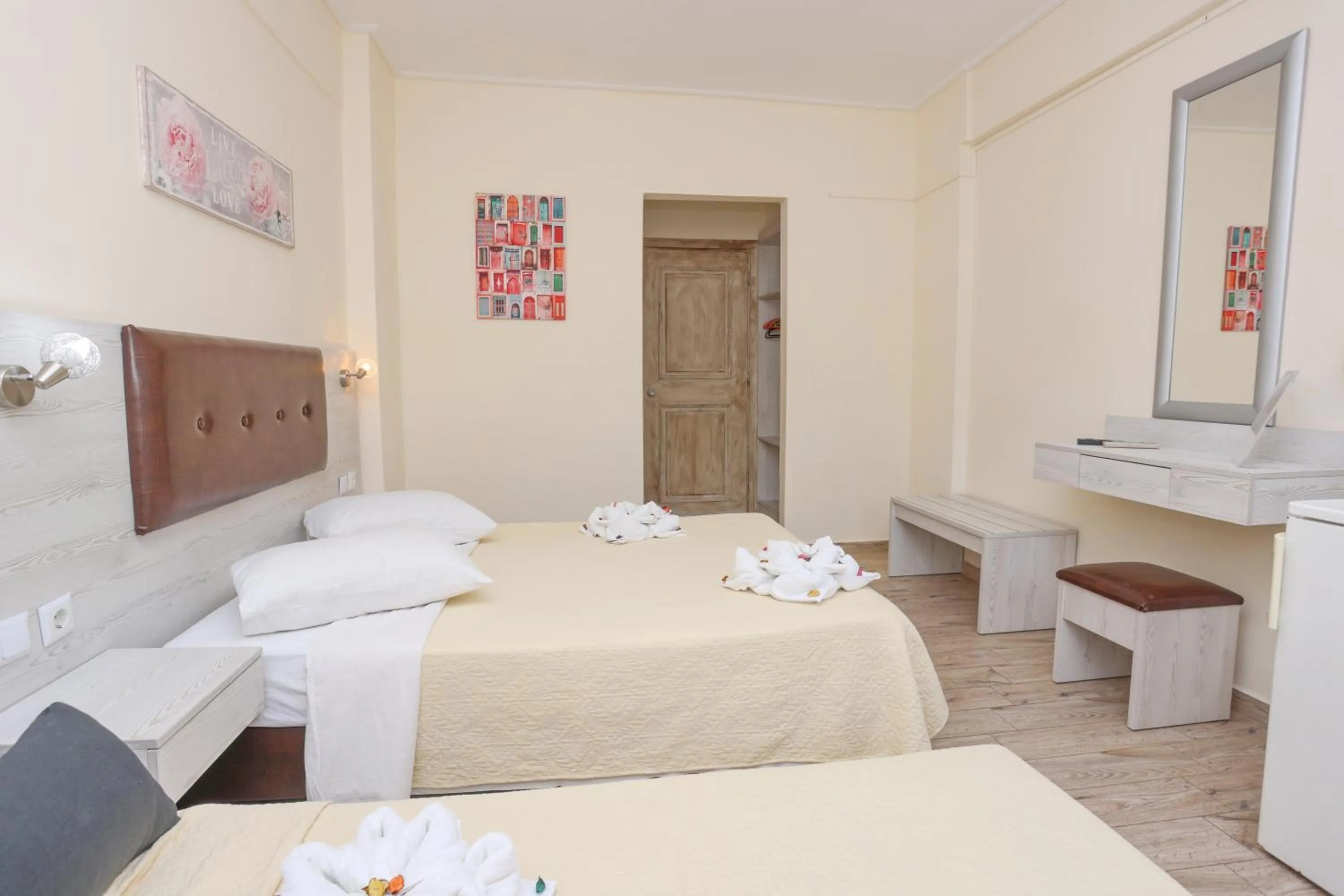 Bed in Summer Beach Hotel