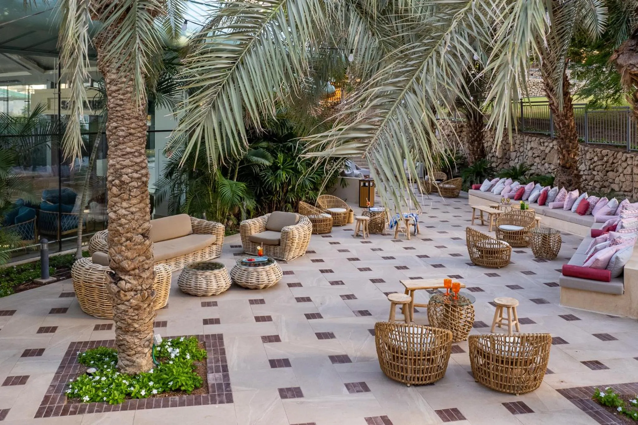 Patio in Oasis Spa Club Dead Sea Hotel - 18 years Plus