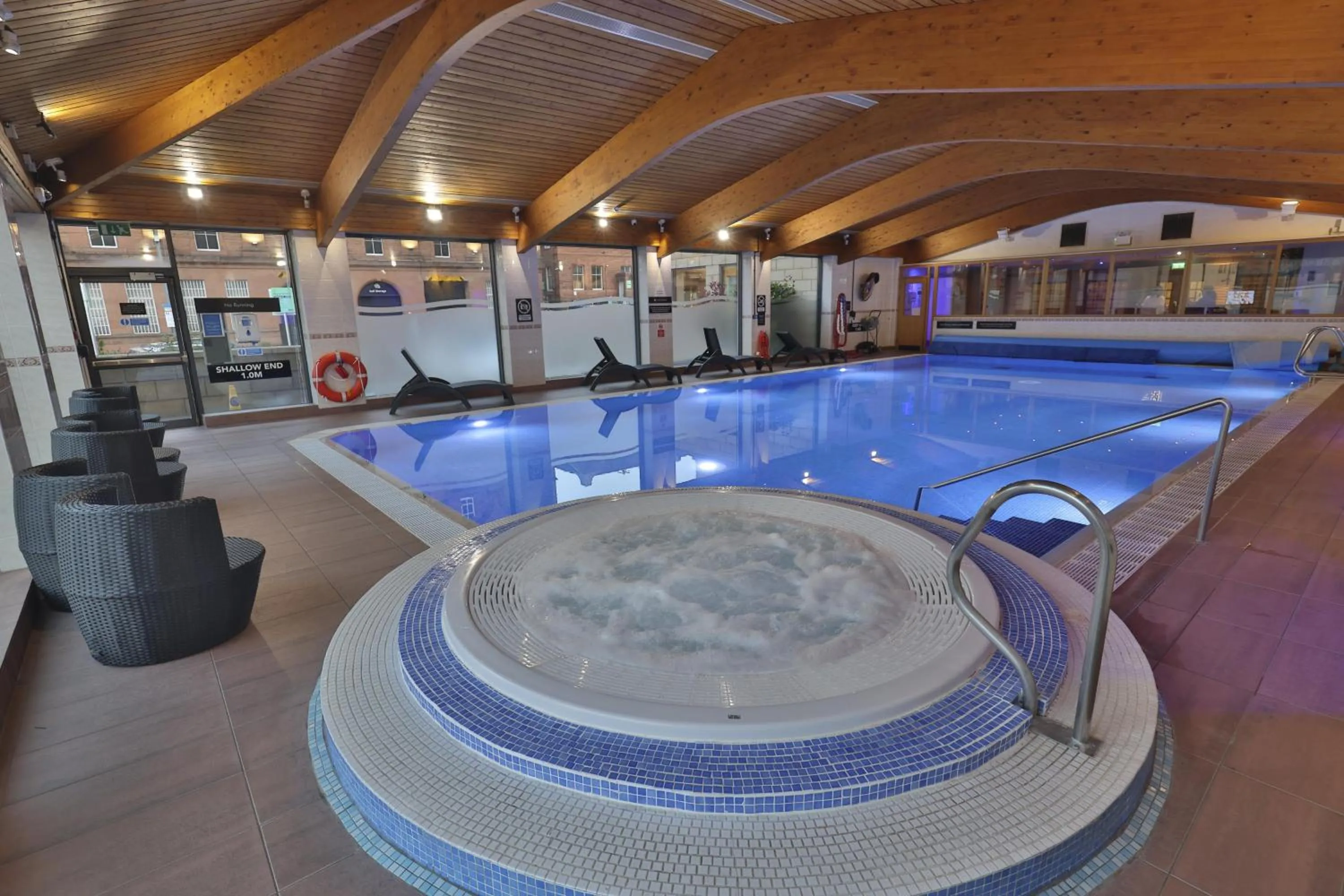 Pool view in Glasgow Argyle Hotel, BW Signature Collection