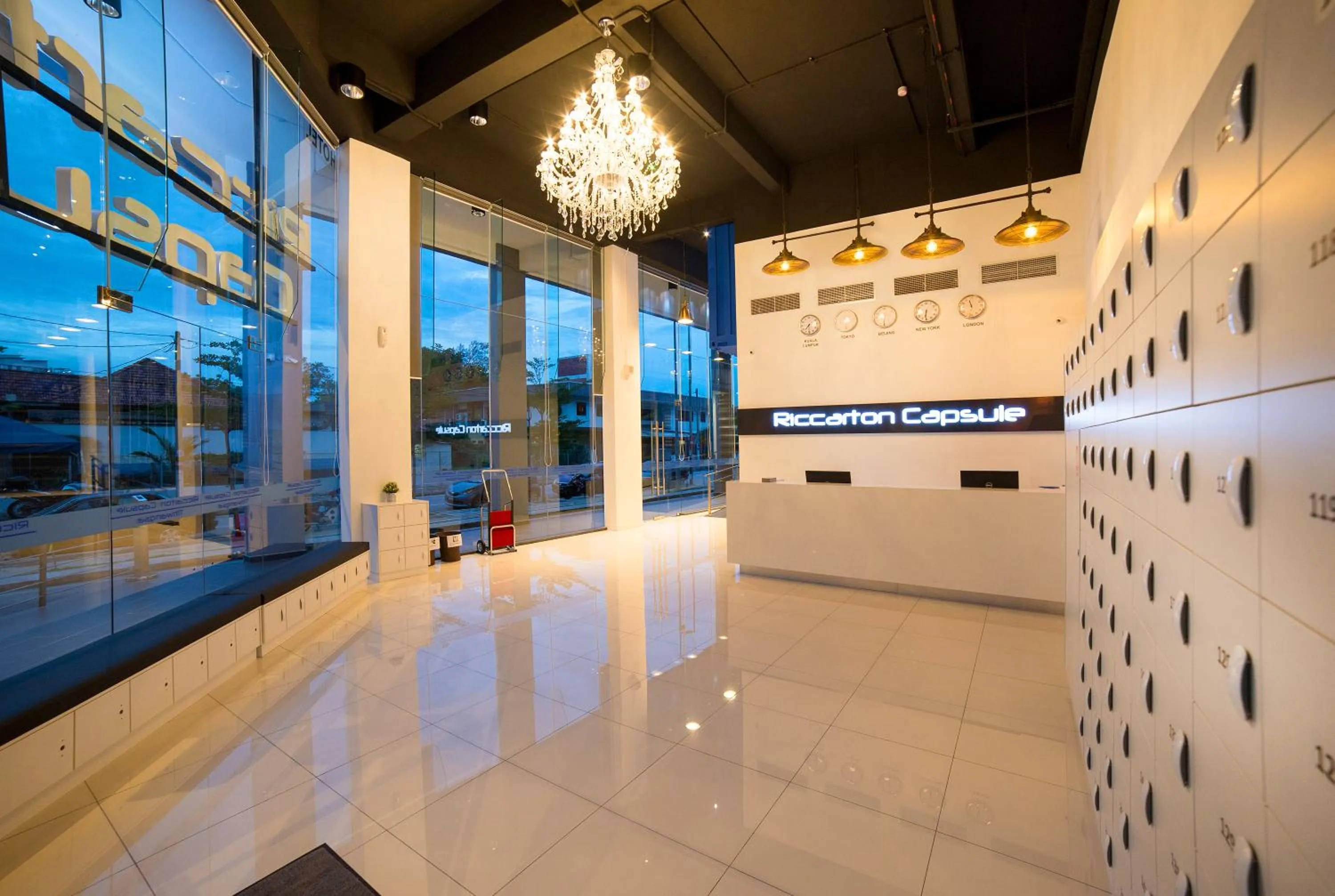 Property building in Riccarton Capsule Hotel