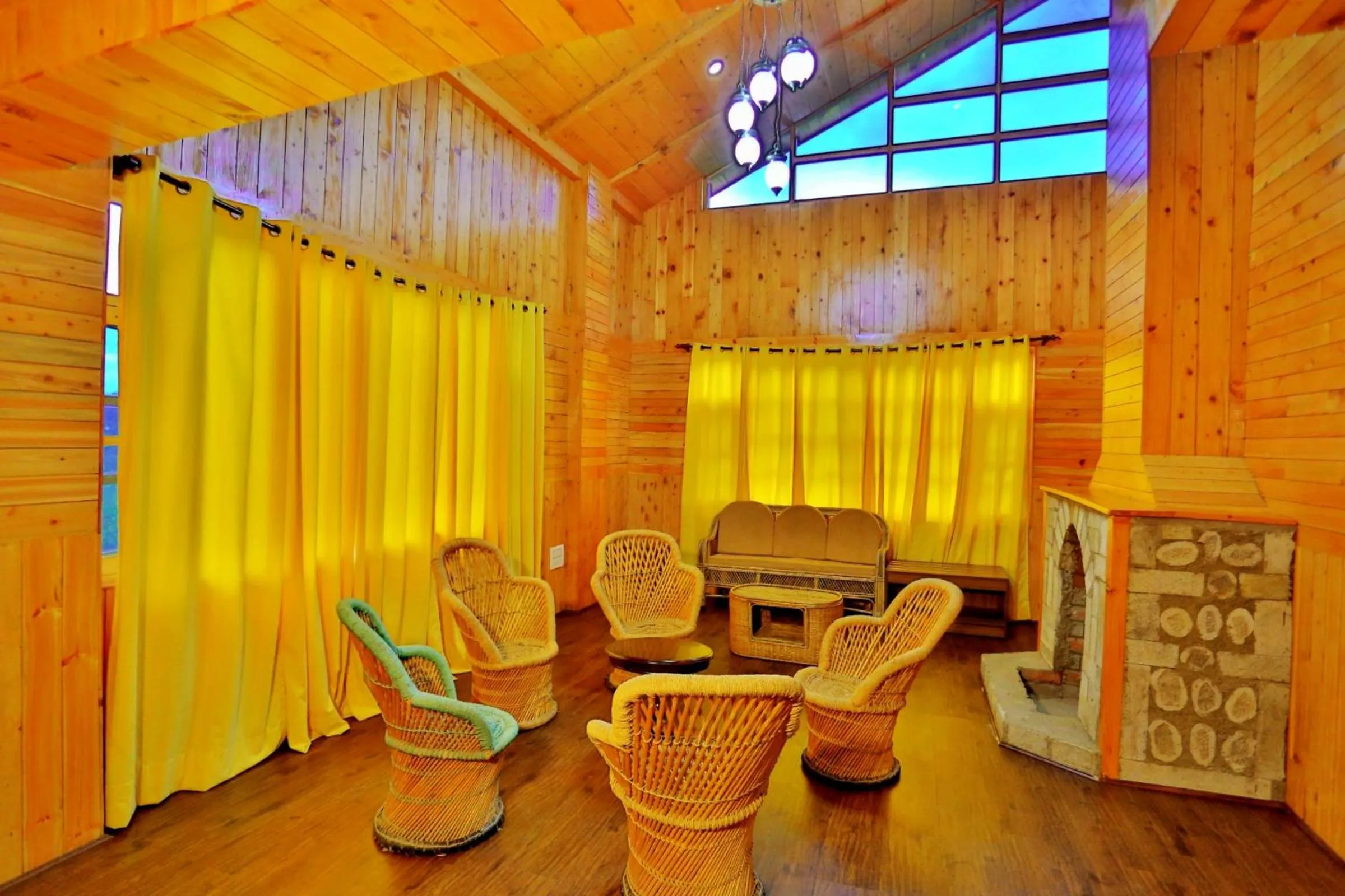 Seating area in Amara Resorts Manali