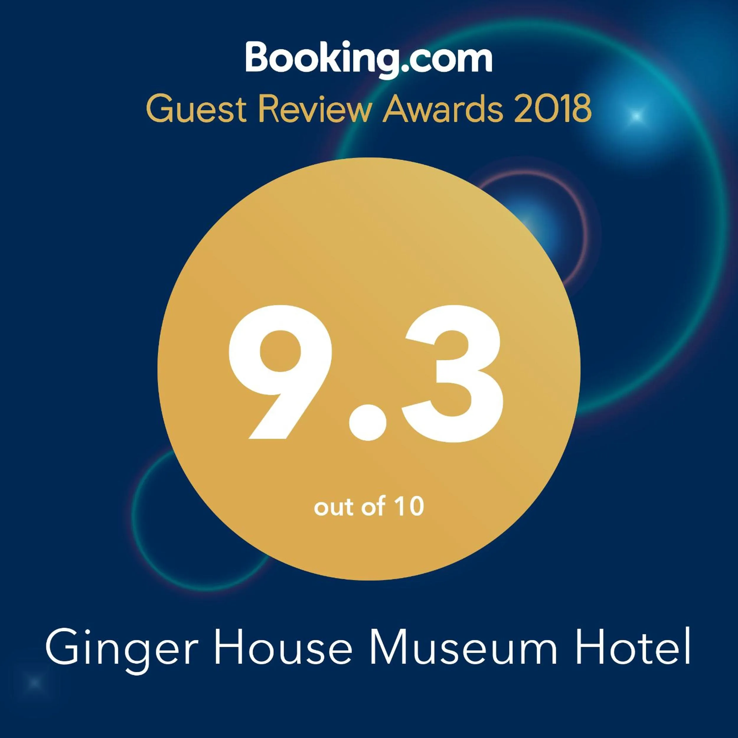 Certificate/Award in Ginger House Museum Hotel