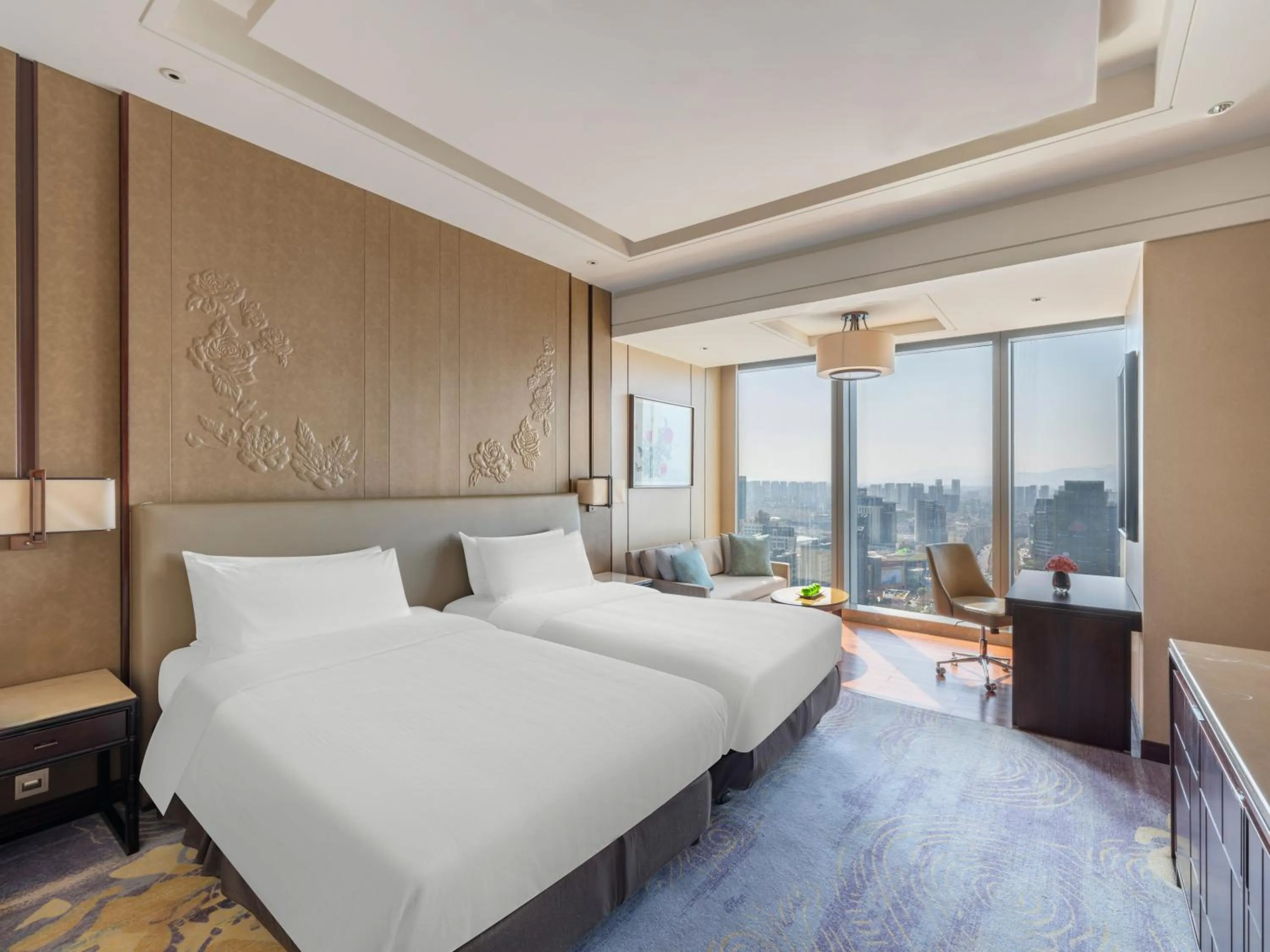 Bedroom, Bed in Shangri-La Yiwu