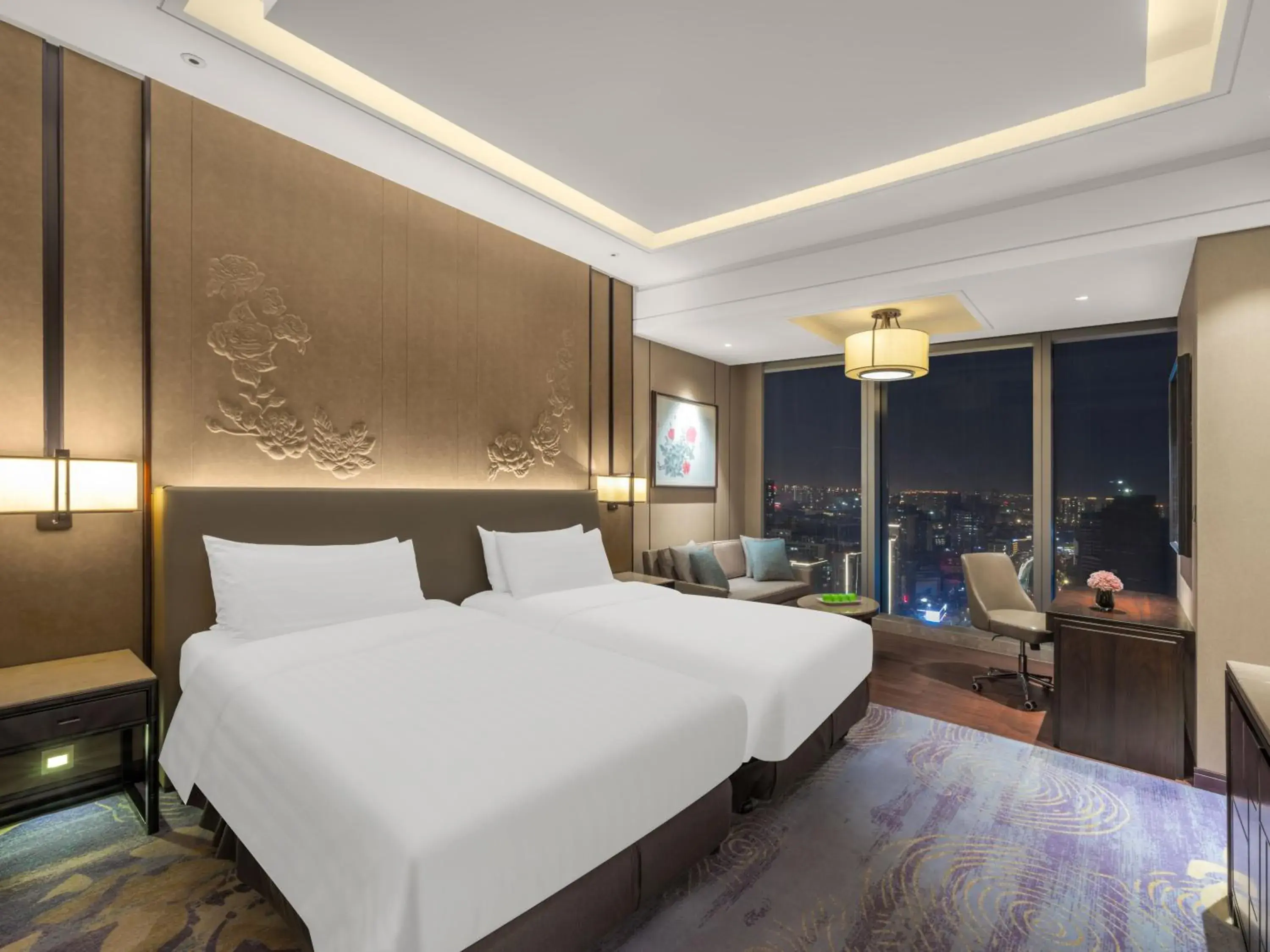 Deluxe Twin Room in Shangri-La Yiwu - 3 Min To The Mall, Free Coffee At Lobby Deluxe Twin Room in Shangri-La Yiwu - 3 Min To The Mall, Free Coffee At Lobby
