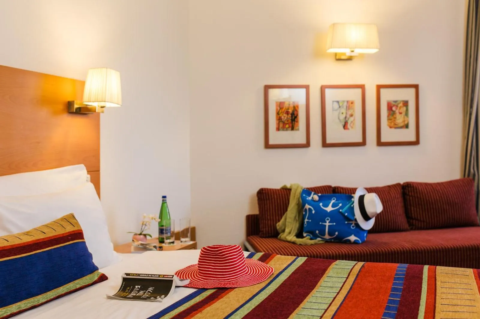 Bed in Prima Music Hotel