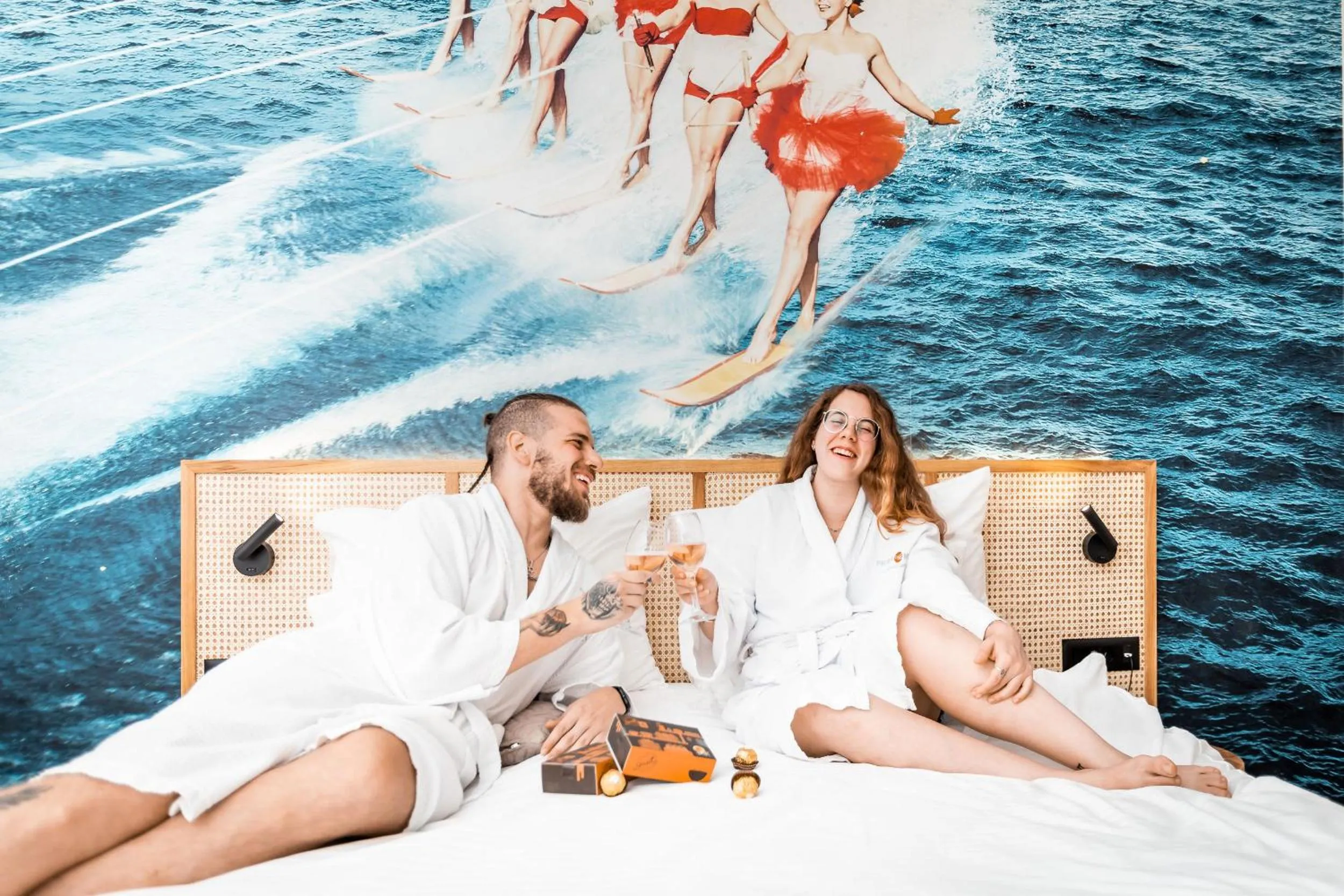 Bed in Prima Music Hotel