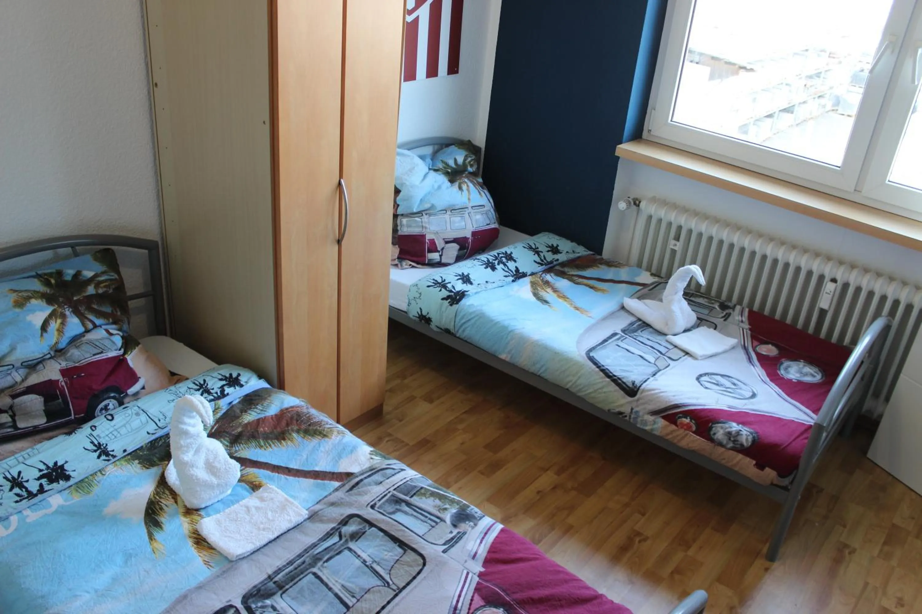 Photo of the whole room, Bed in Die Werkstatt
