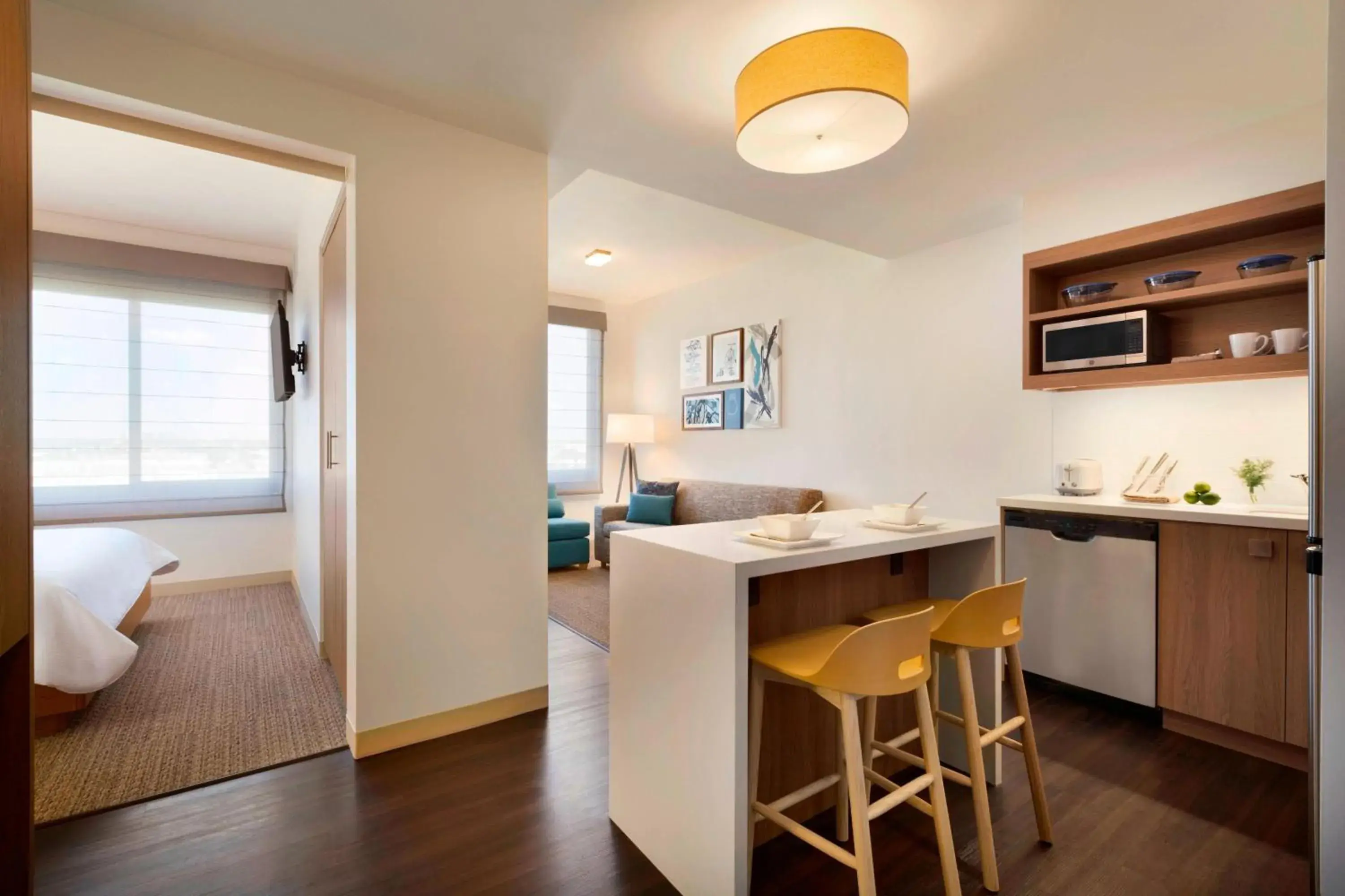 1 Bedroom Suite, 1 King, Sofa bed, Pool view in Element Dallas Love Field 1 Bedroom Suite, 1 King, Sofa bed, Pool view in Element Dallas Love Field