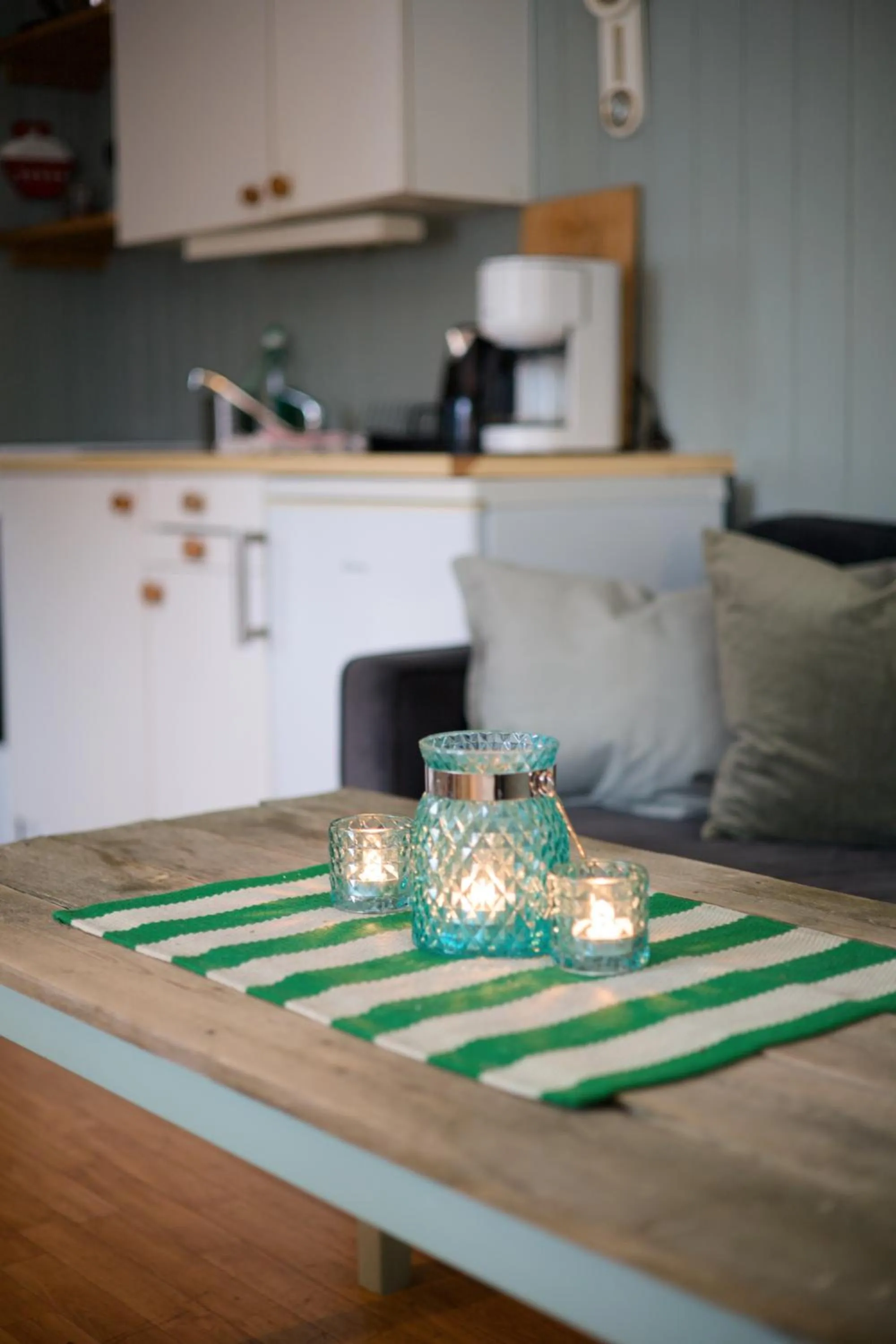 Kitchen or kitchenette in Lydersen Rorbuer Budget Hostel & Private Apartments