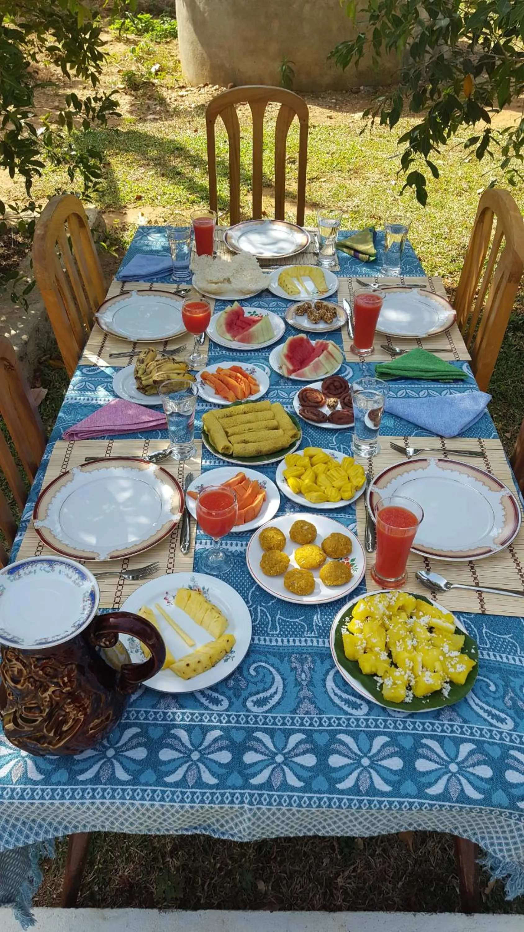 Asian breakfast in Winmi Resort