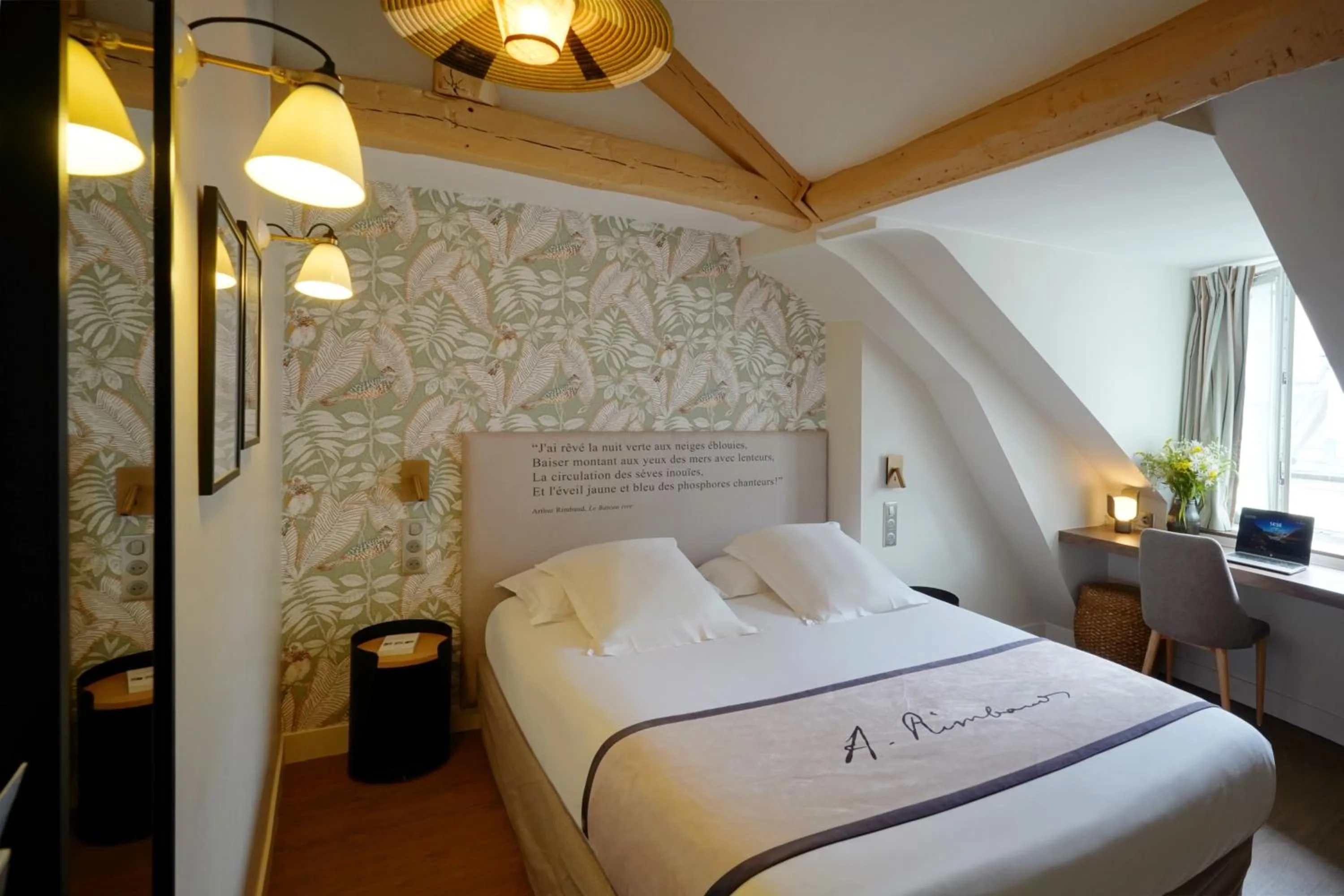 Bedroom, Bed in Hôtel Littéraire Arthur Rimbaud, BW Signature Collection