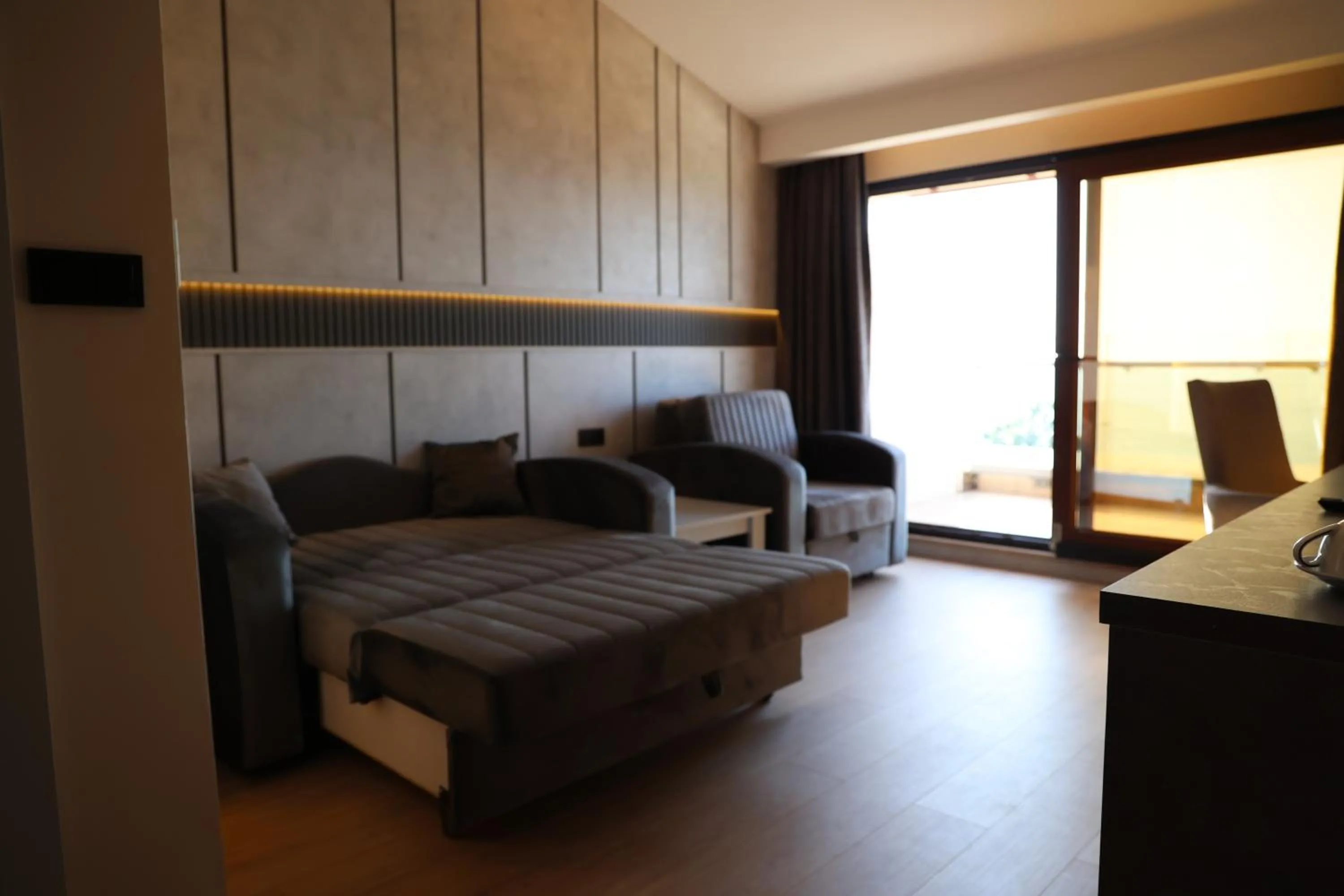 Living room, Bed in Hotel Lazlakar