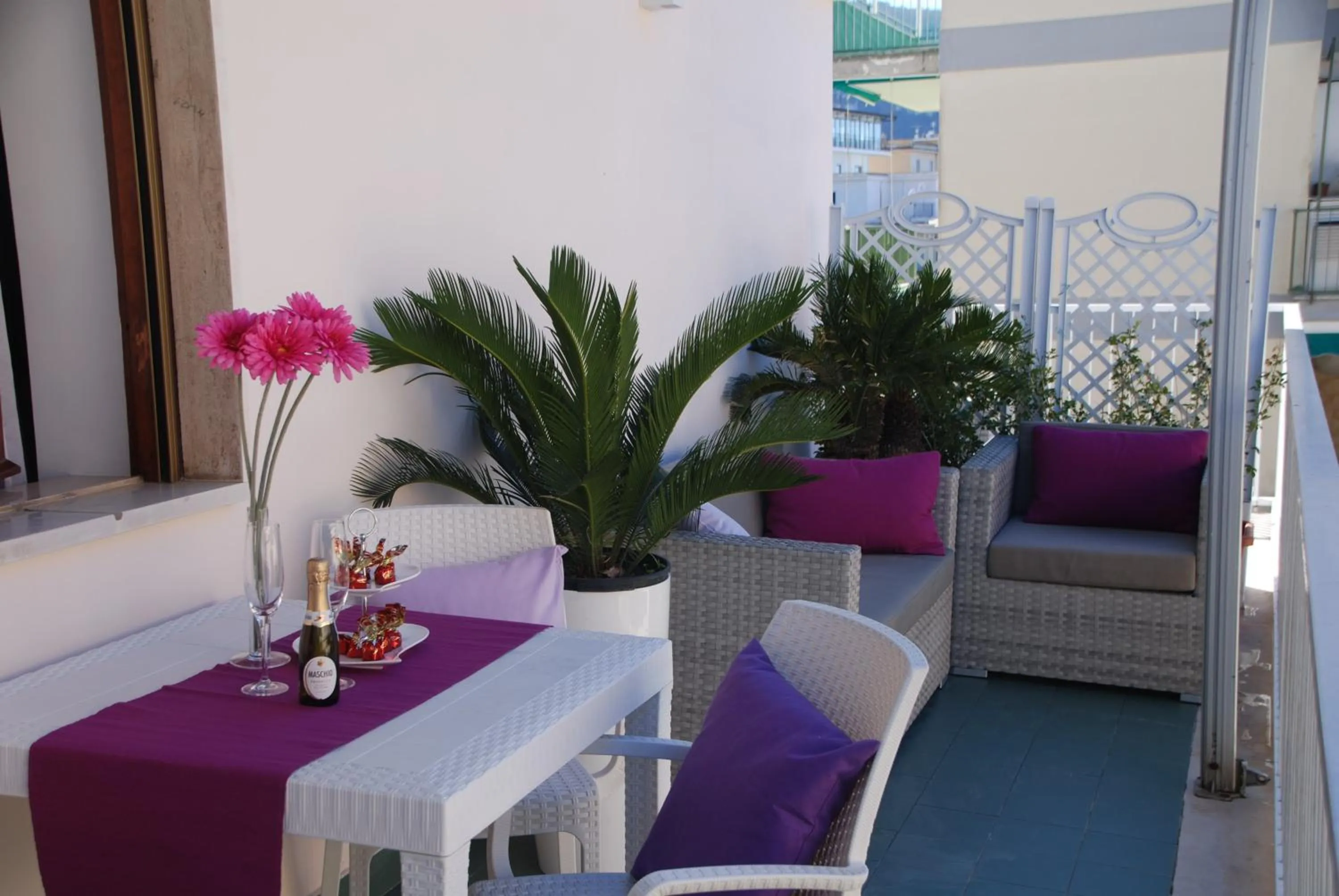 Balcony/Terrace in Al Parco II Rota B&B