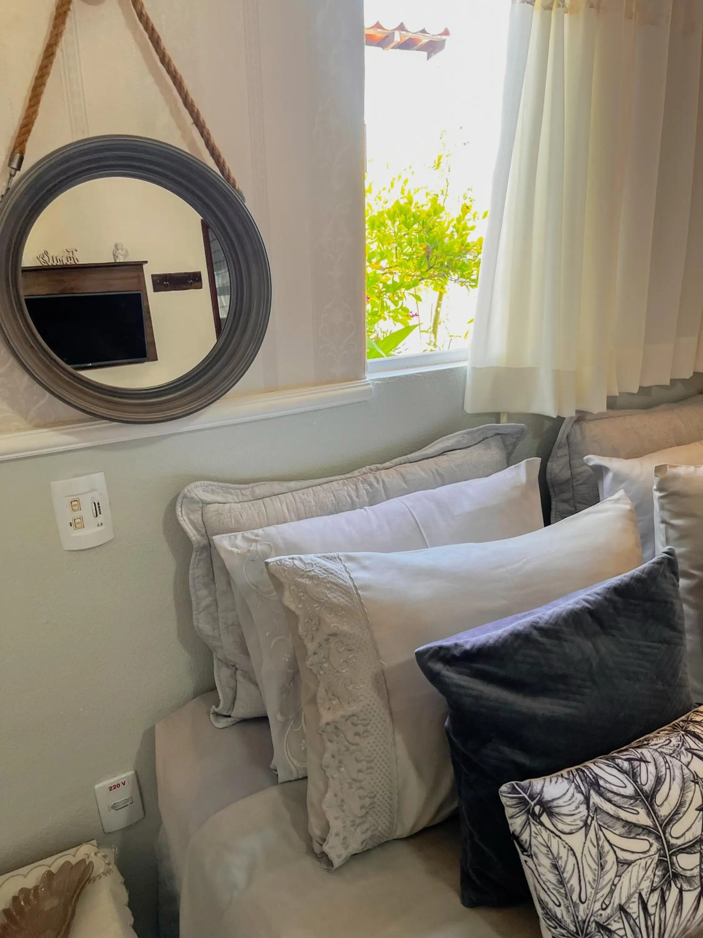 Bed in Pousada Recanto da Família