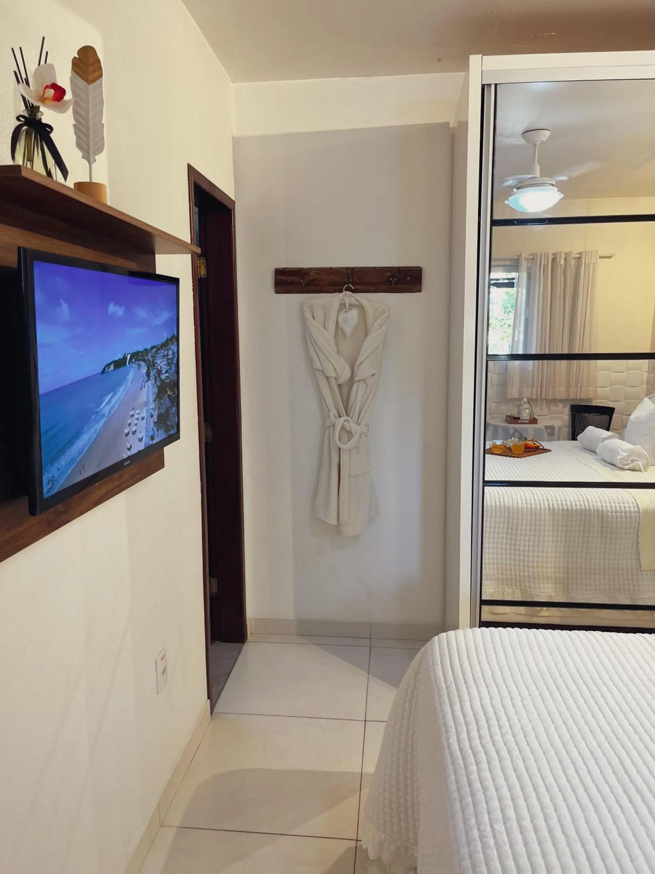 Bed in Pousada Recanto da Família