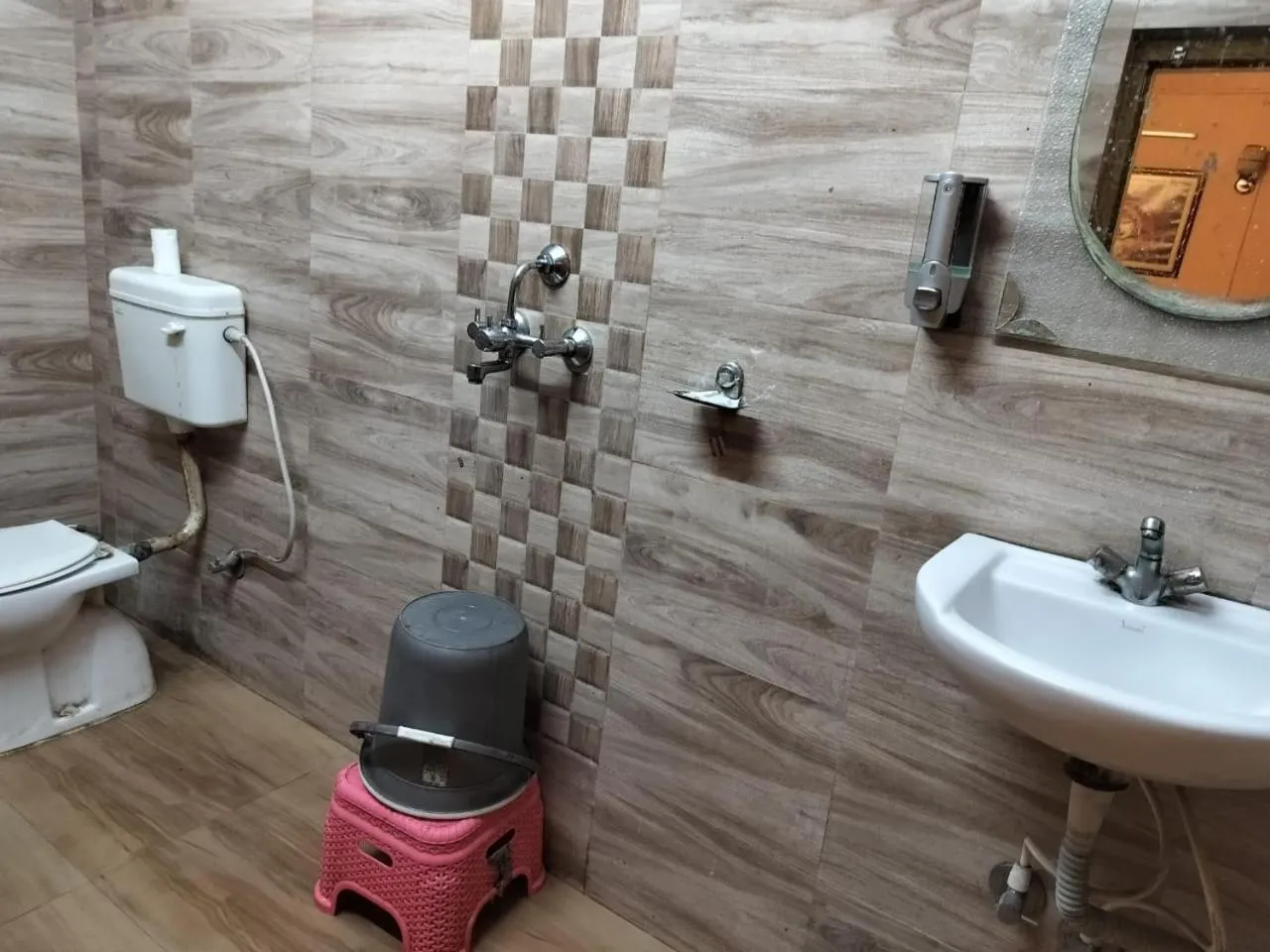 Bathroom in DS Residency Varanasi-Near Temple n Ghat-Parking