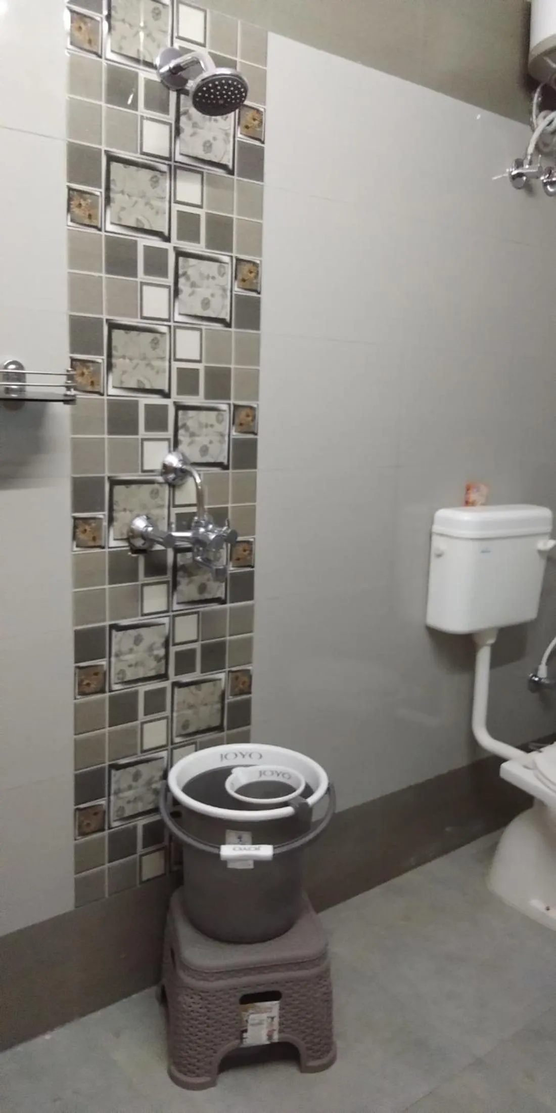 Bathroom in DS Residency Varanasi-Near Temple n Ghat-Parking