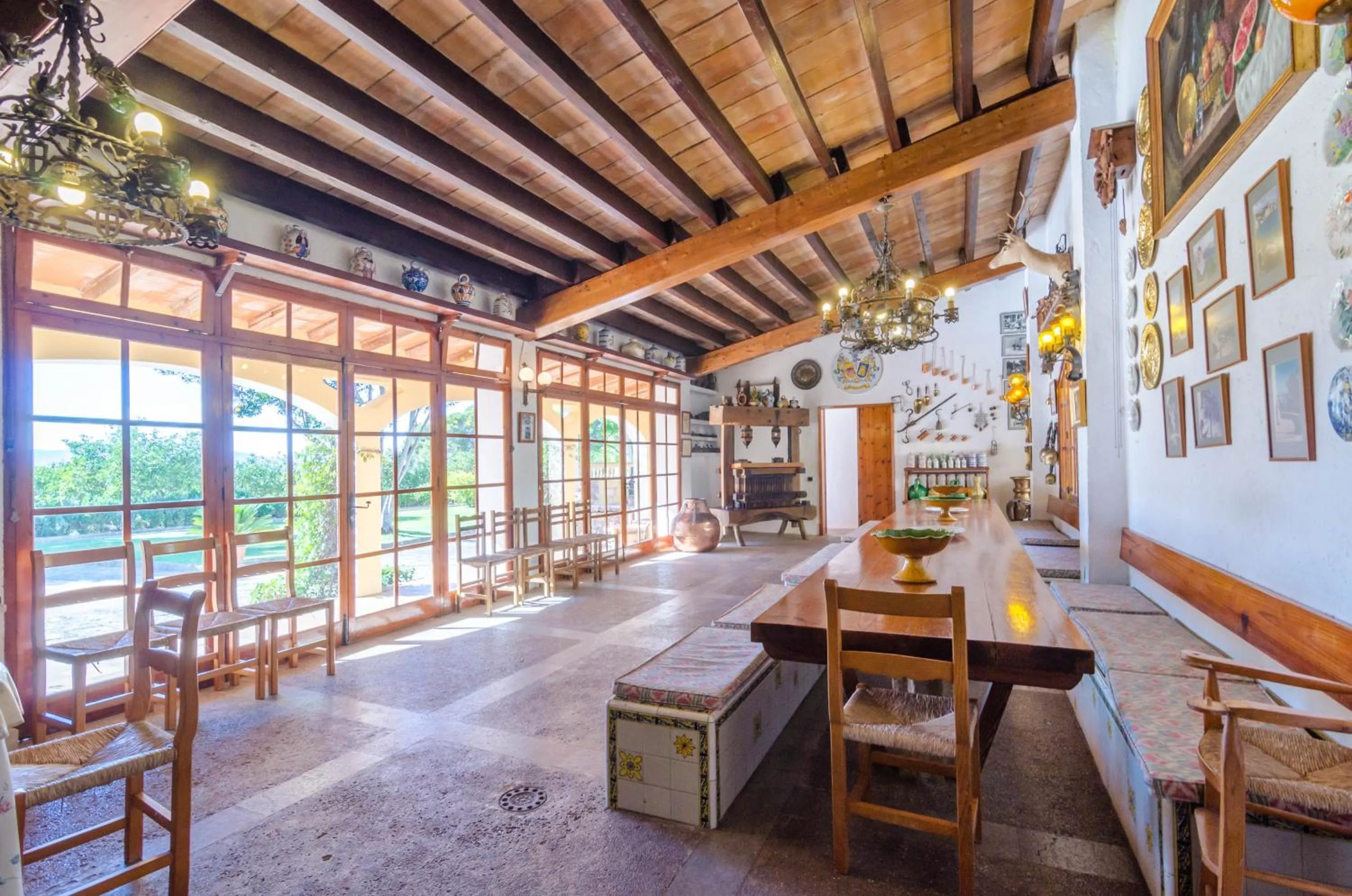 Dining area in Finca Son Pou