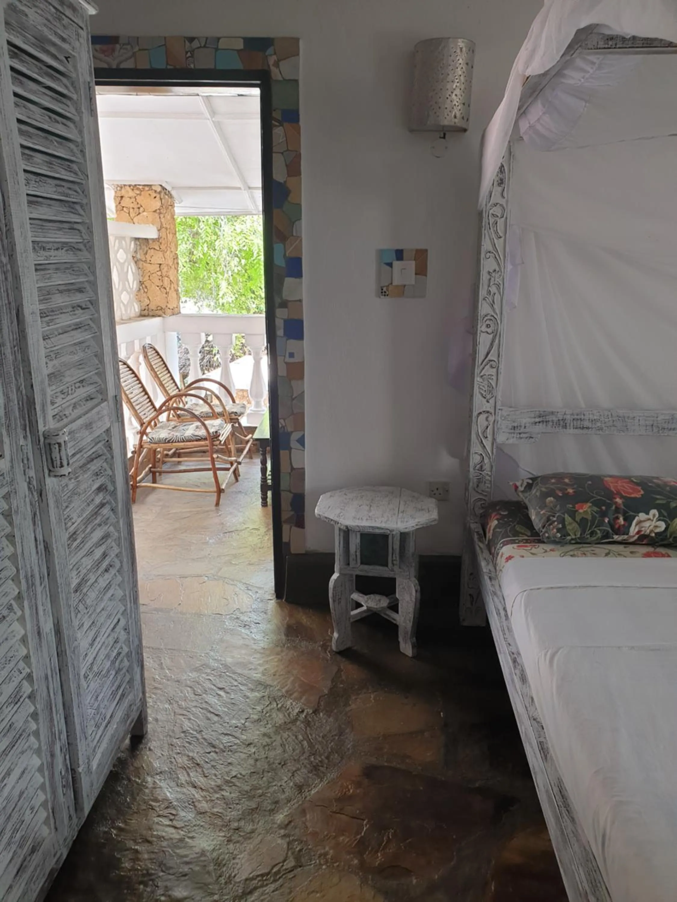 Decorative detail, Bed in Marijani Holiday Resort