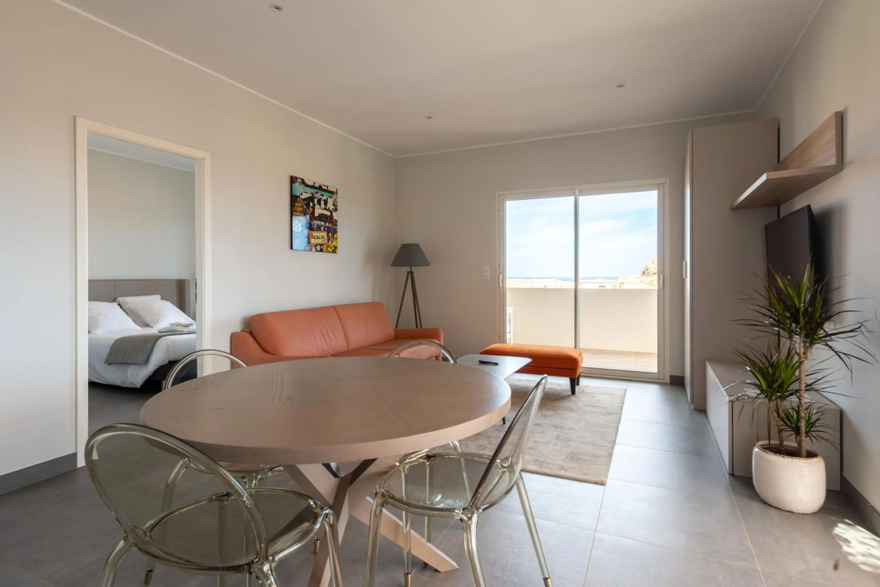 Living room, Bed in Residence Saletta Casale