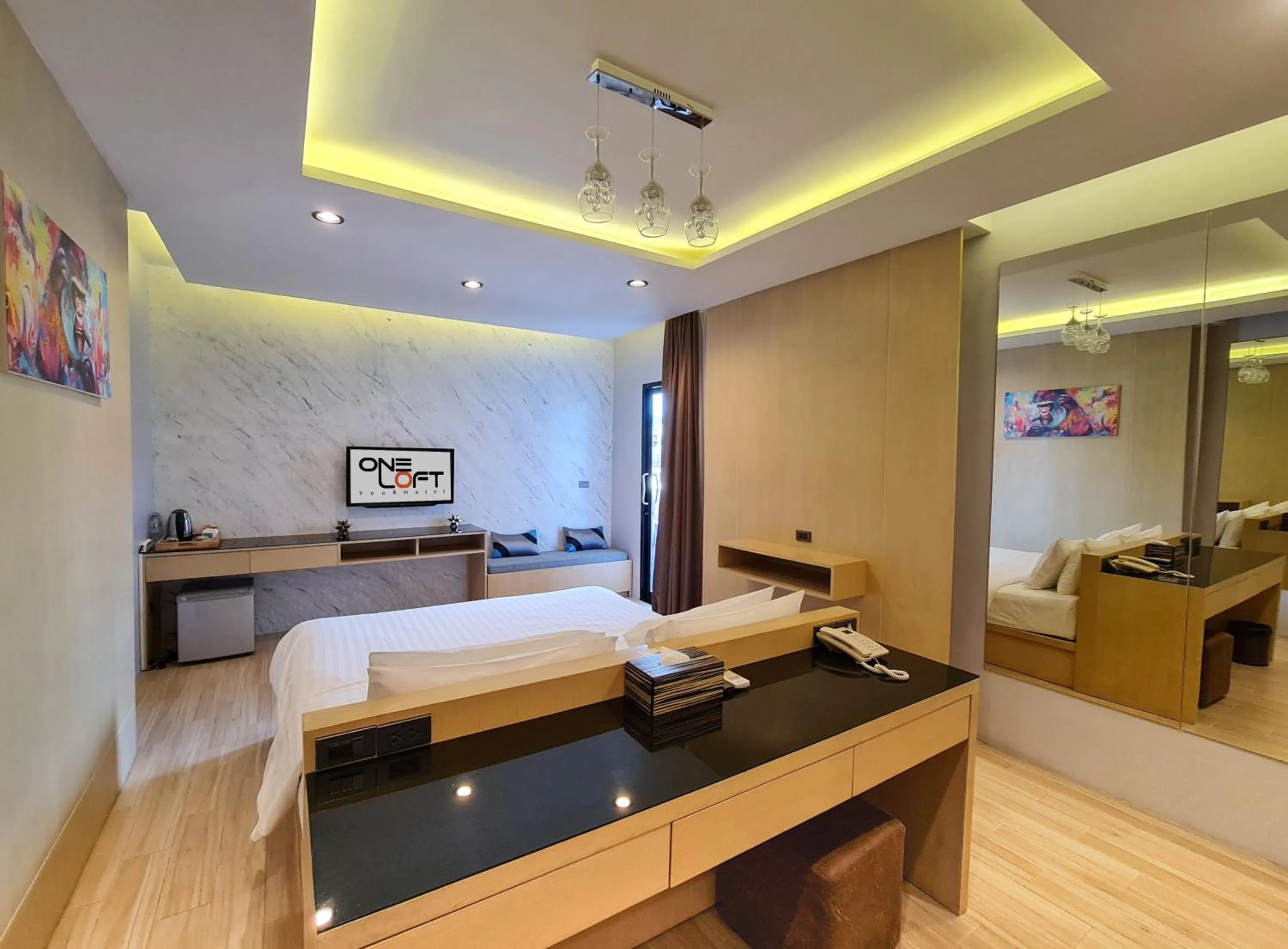 Bedroom, Bed in OneLoft Hotel