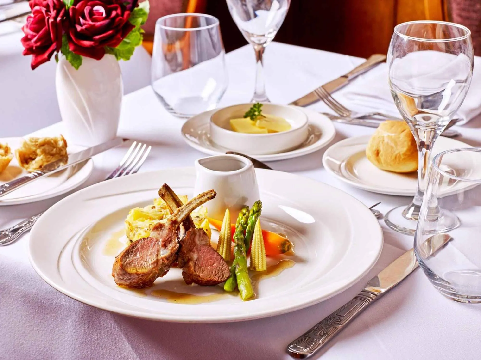 Food close-up in Dumbleton Hall Hotel