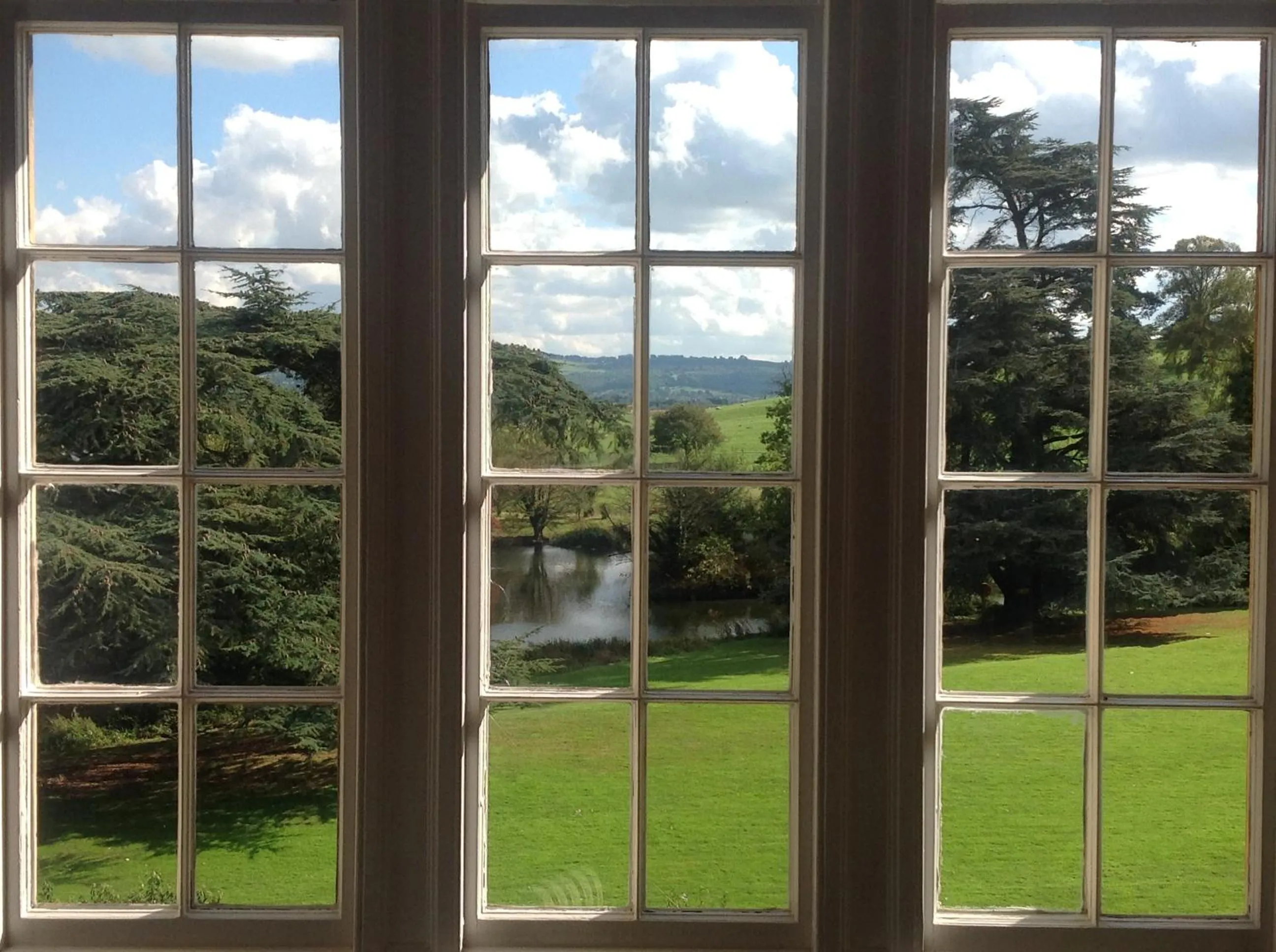Lake view in Dumbleton Hall Hotel