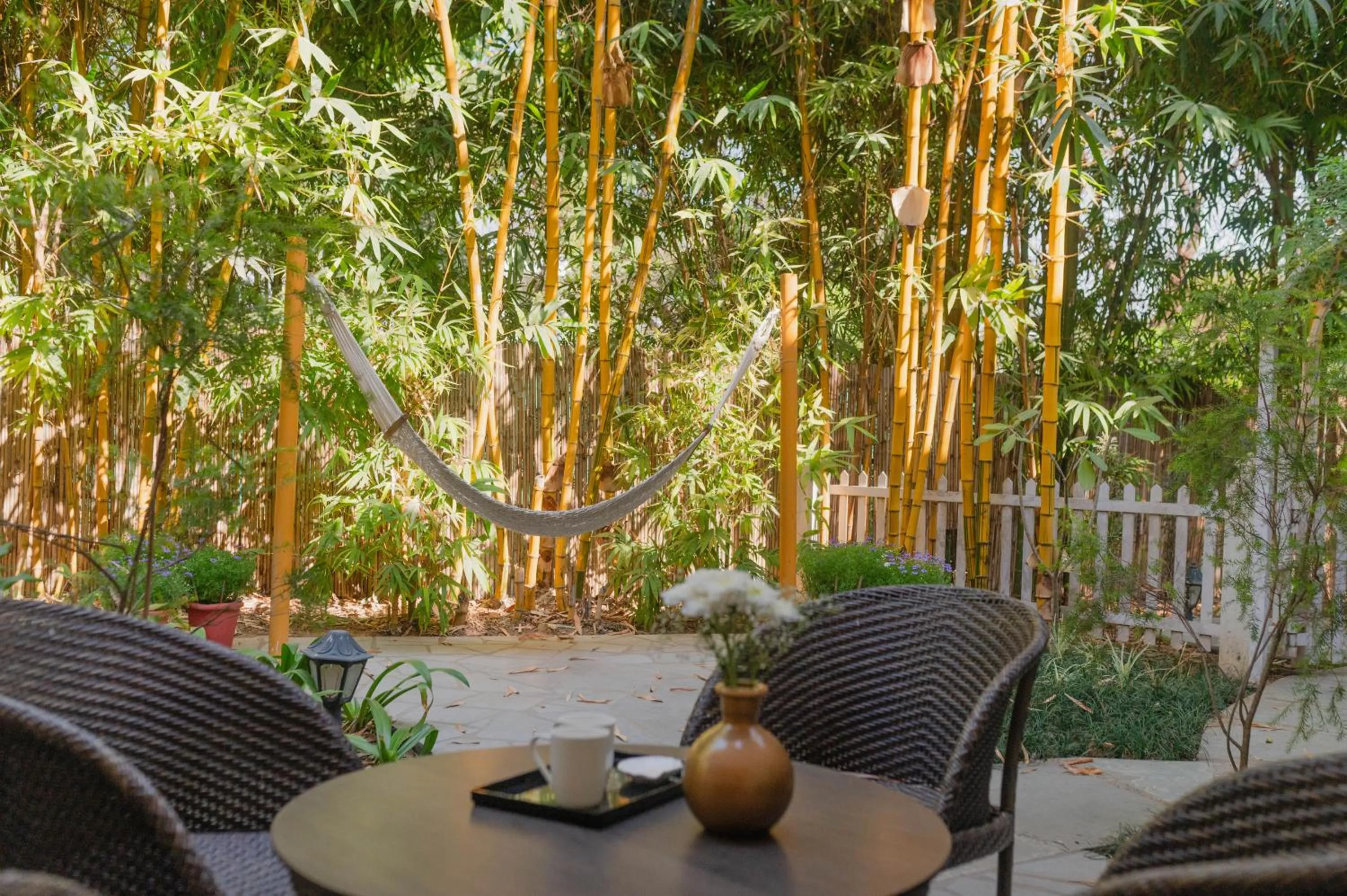 Garden view in Karma Chalets