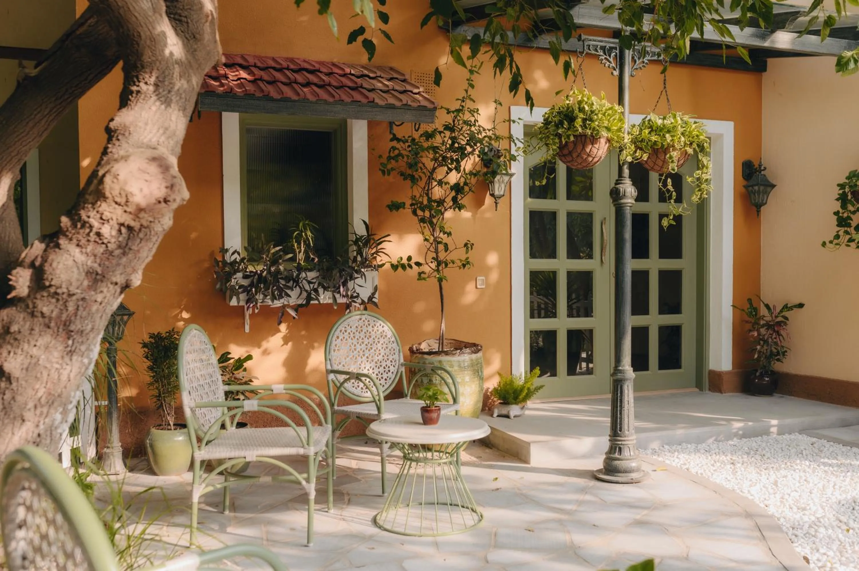 Seating area in Karma Chalets