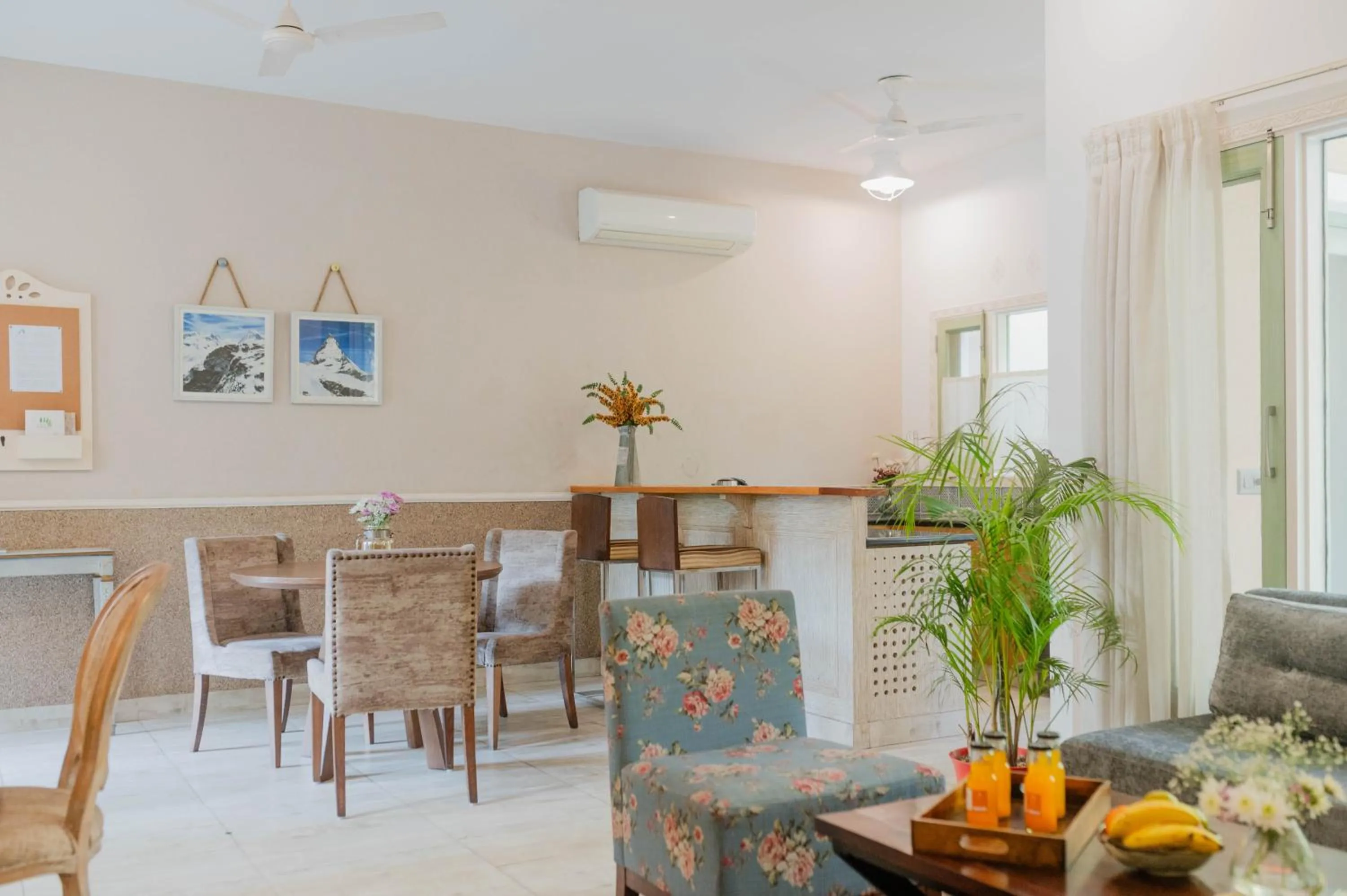 Seating area in Karma Chalets