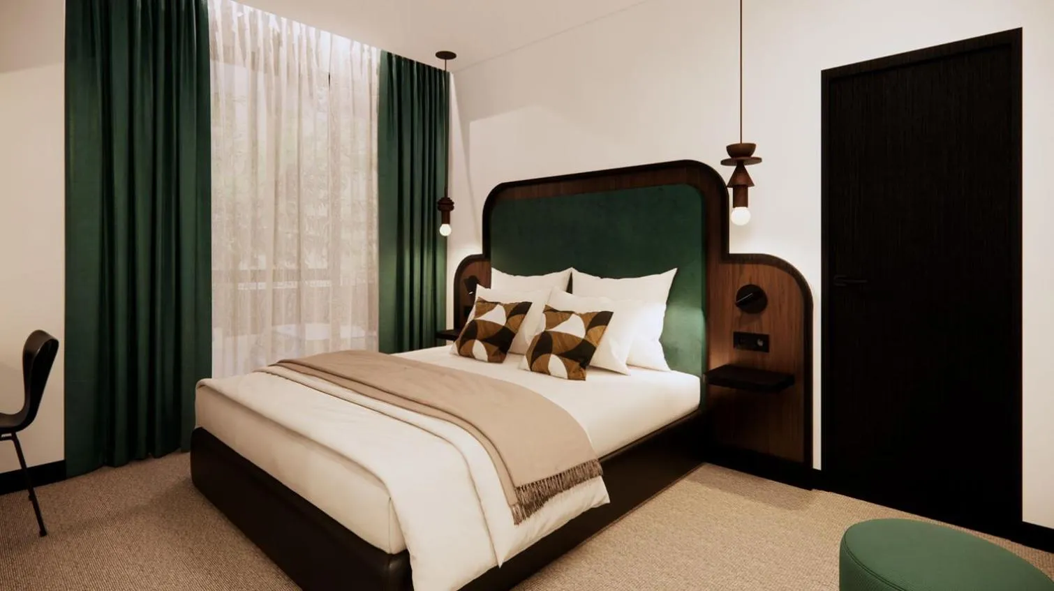 Bedroom, Bed in Hotel Le Richemont