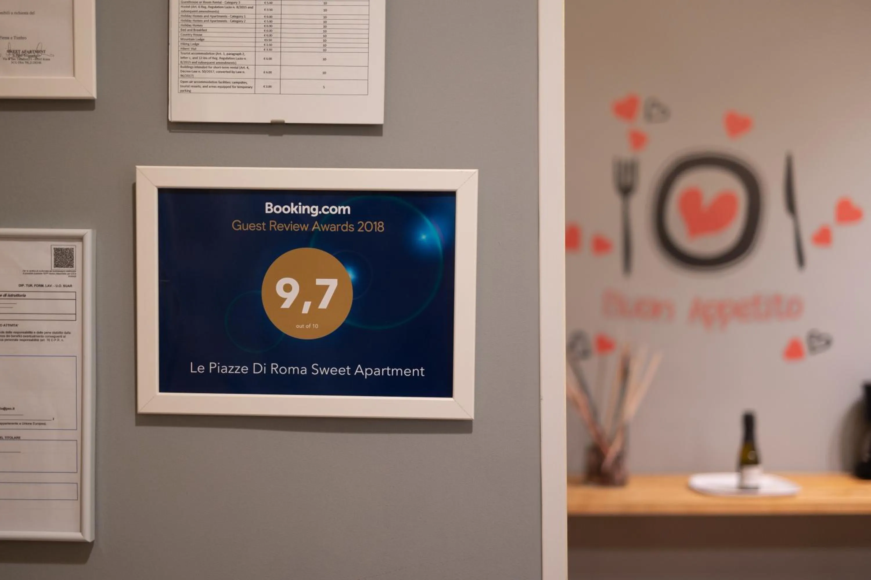 Decorative detail in Le Piazze di Roma Sweet Apartment