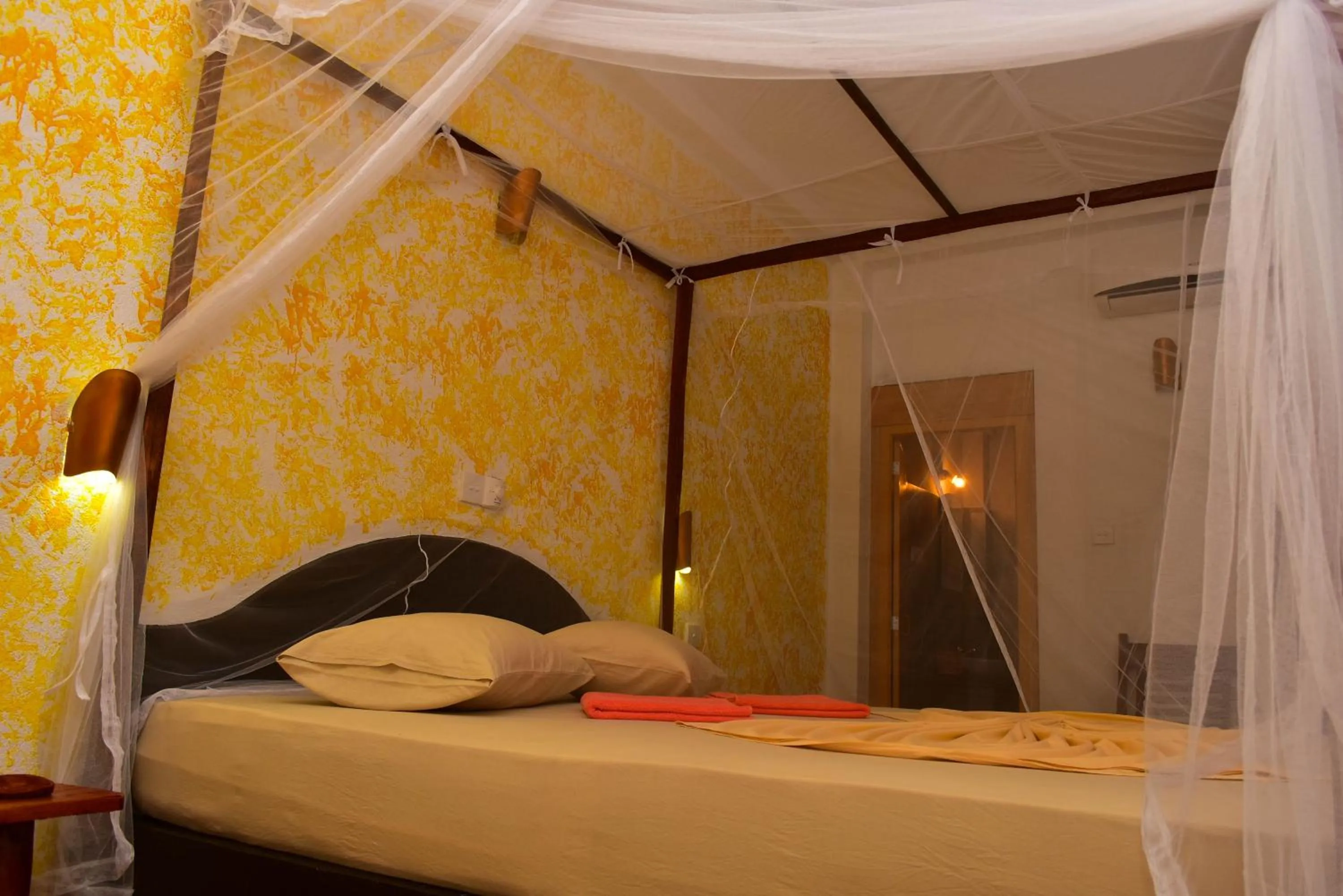 View (from property/room), Bed in Villa crocodile beach