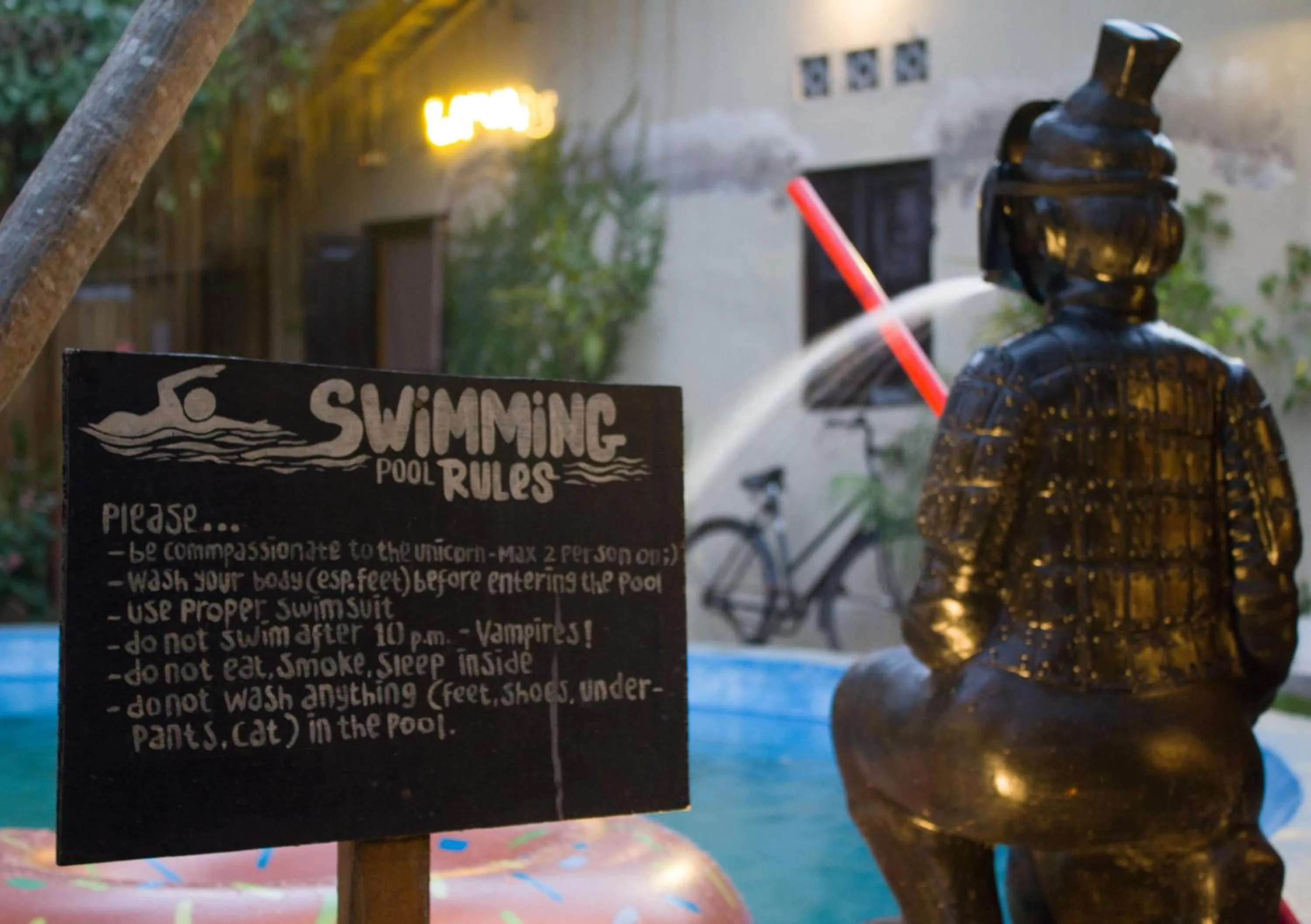 Garden in Losmanos Hostel