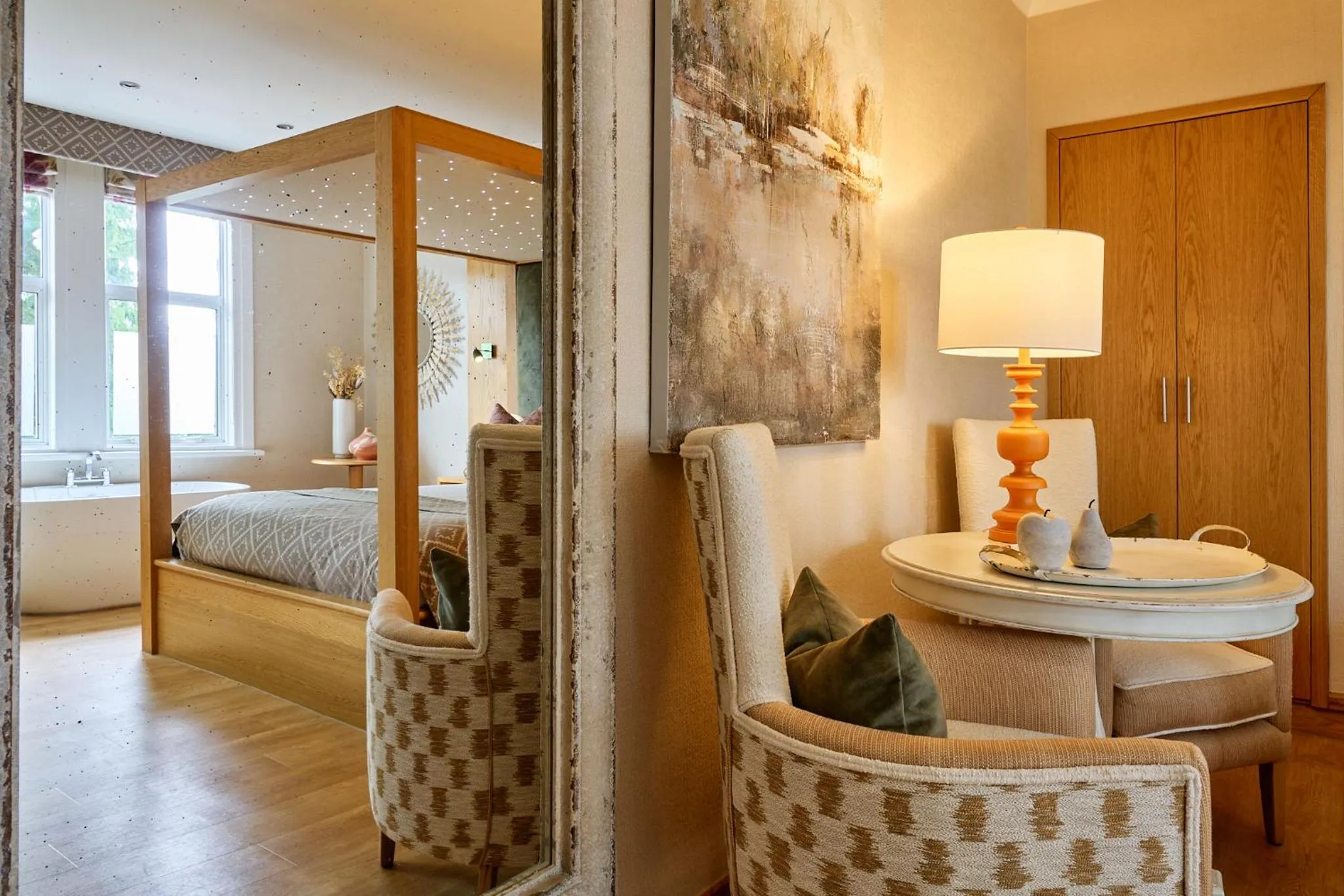 Seating area, Bed in Fairlawns, Hotel And Spa