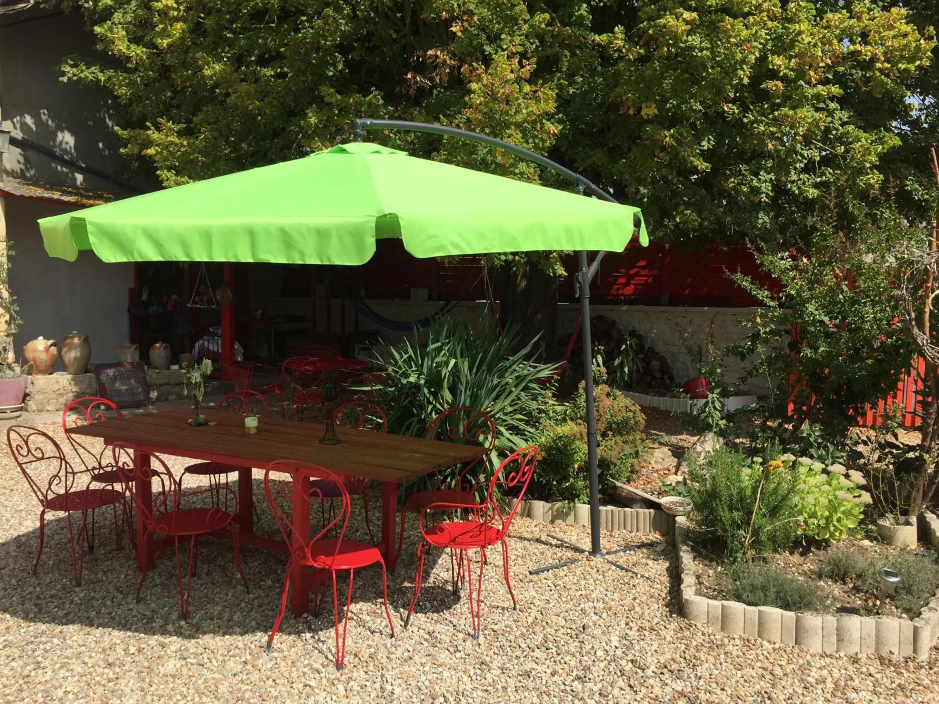 Garden view in Aux Caprices des Dieux