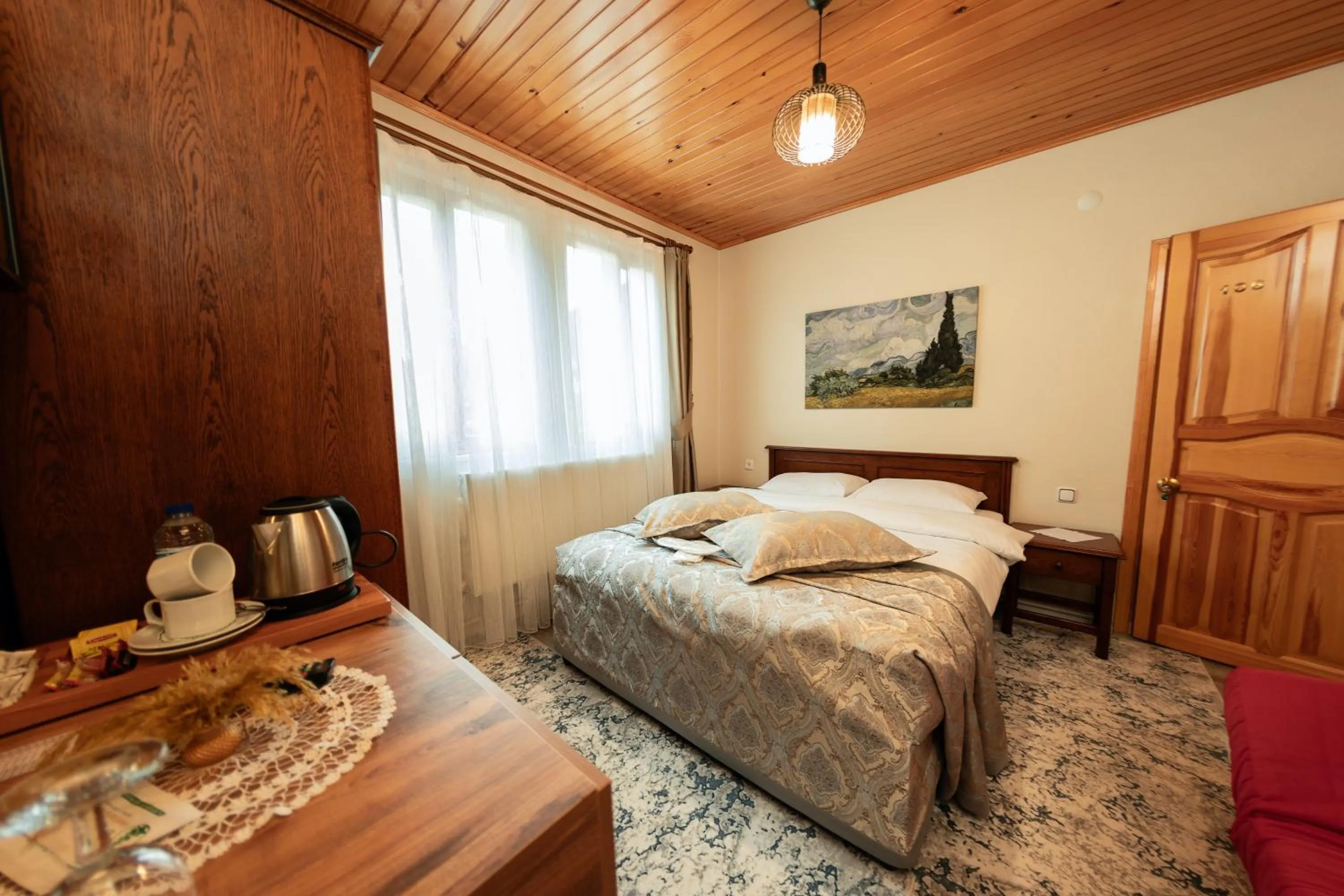 Bed in Abant Doğa Köşkü