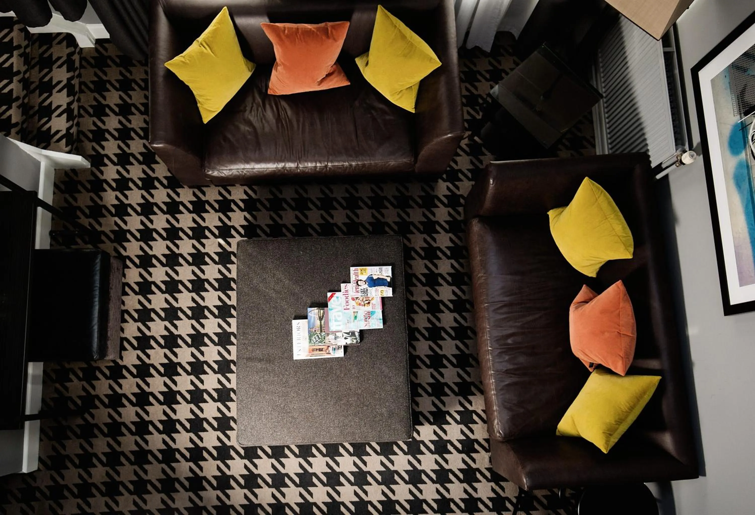 Seating area in Malmaison Glasgow