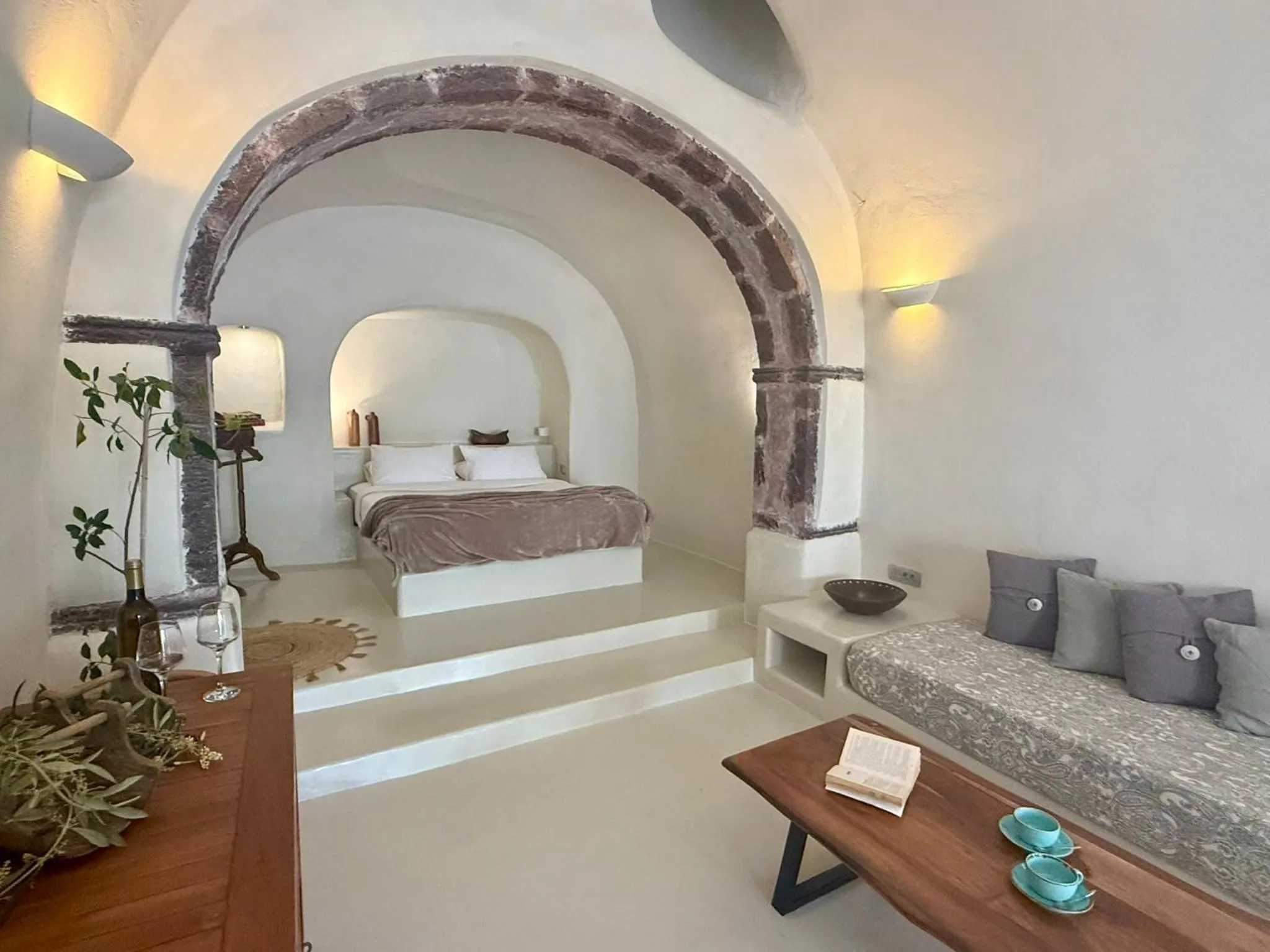 Bed in Elysian Santorini