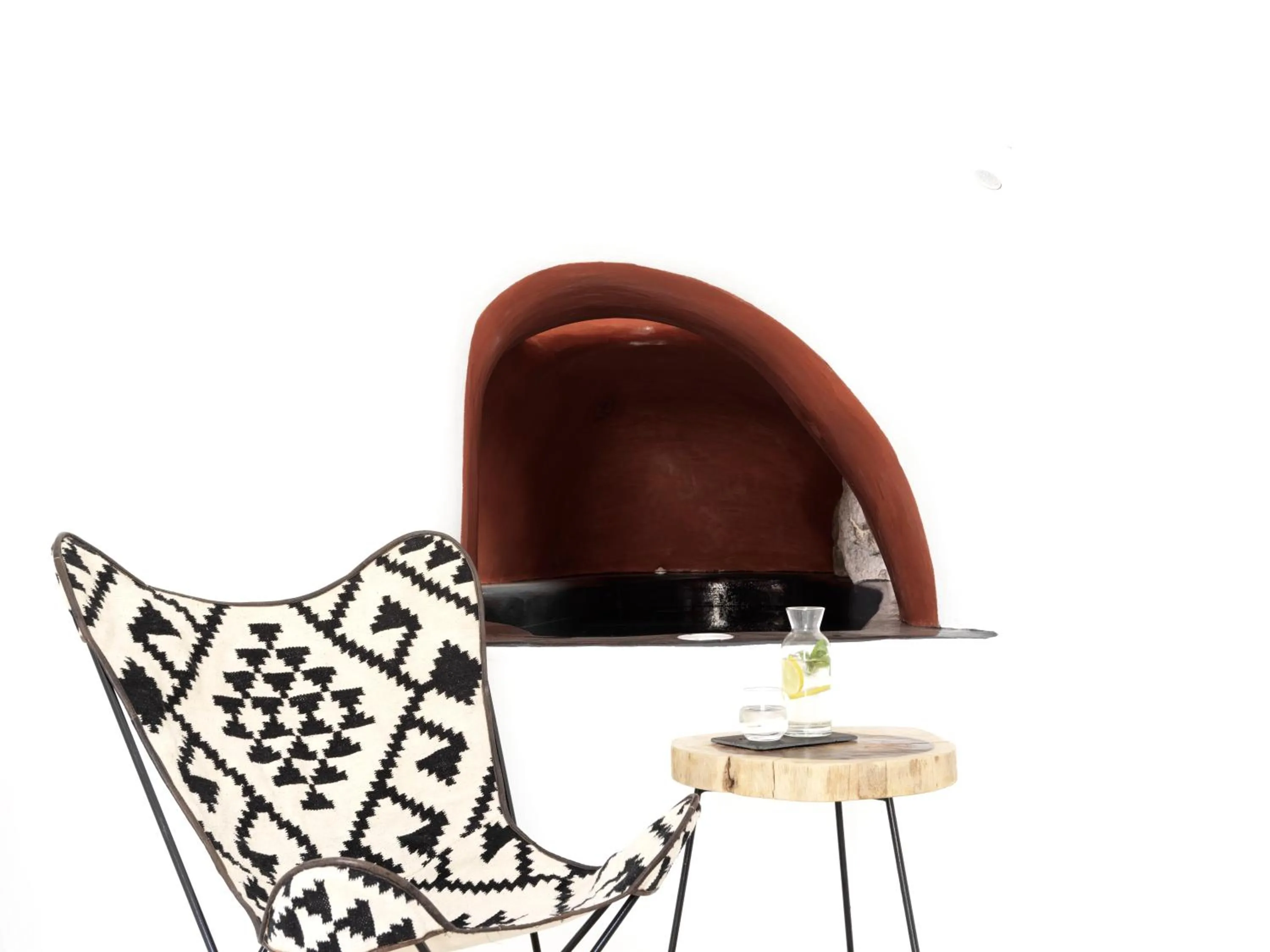 Seating area in Elysian Santorini