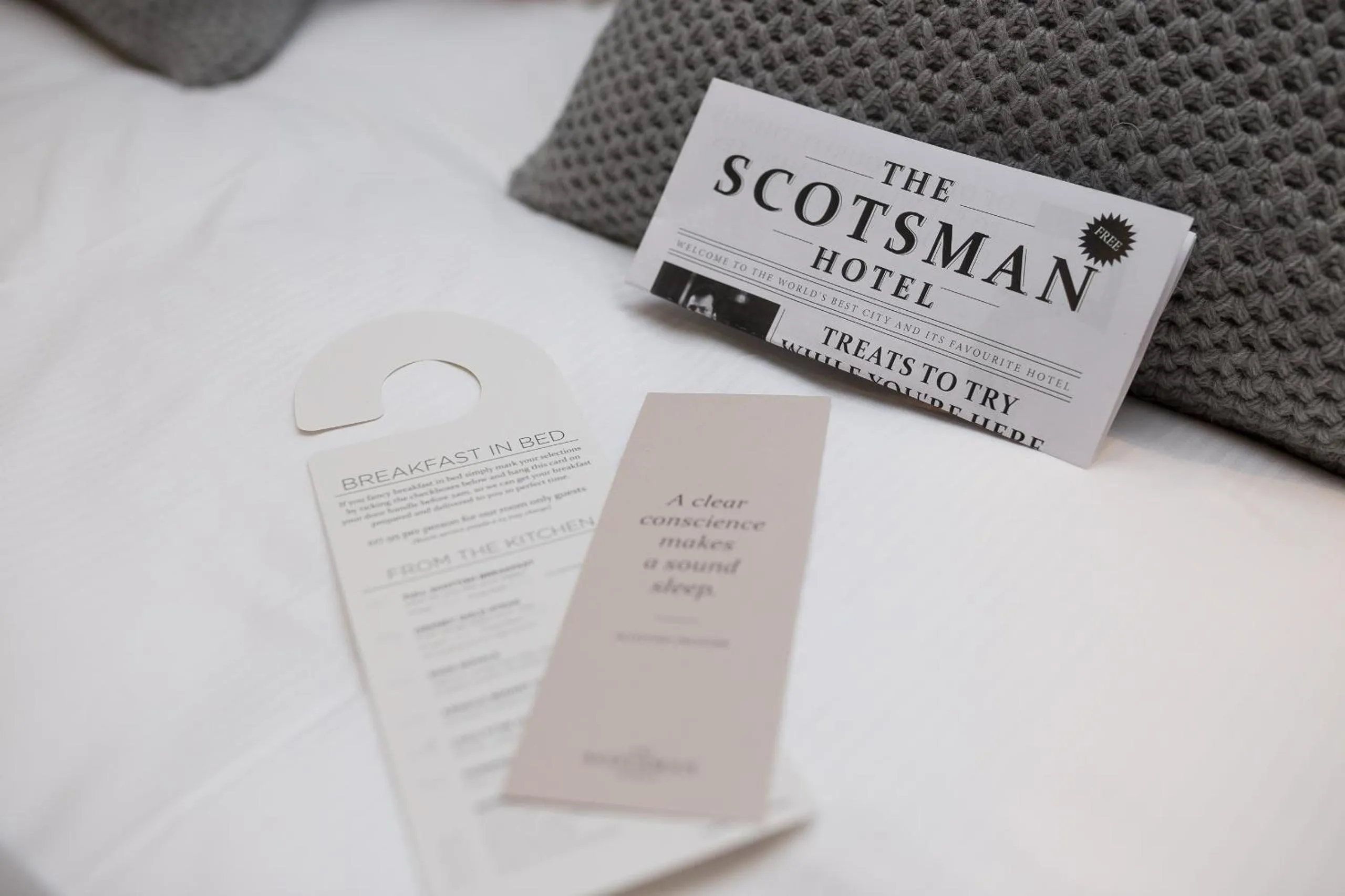 Bed in The Scotsman Hotel