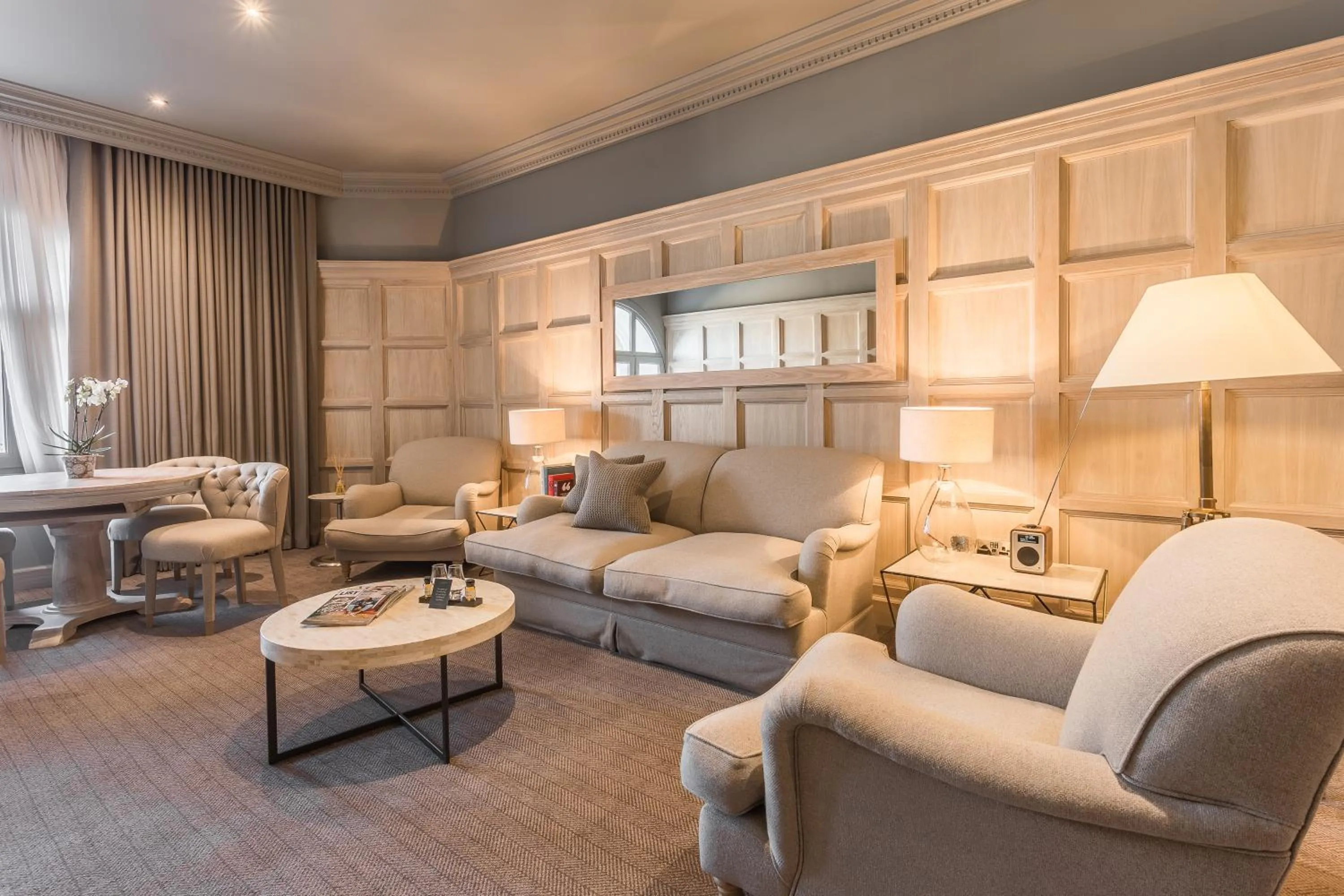 Seating area in The Scotsman Hotel